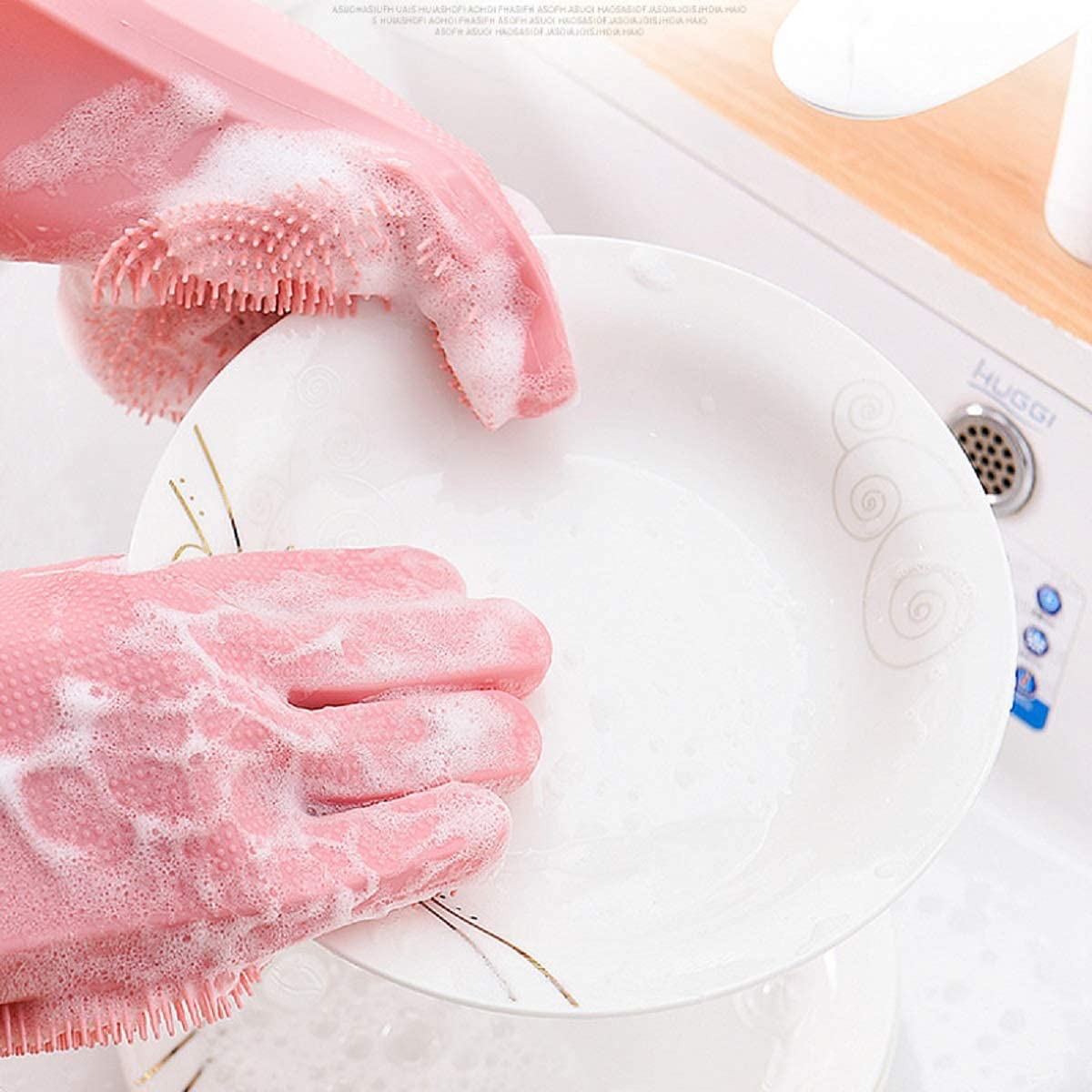 RKA Dishwashing Gloves for Women - 1 Pair - Durable Kitchen Gloves for Washing Utensils, Pots & Pans - Perfect for Dish Cleaning, Household Chores and Kitchen Safety