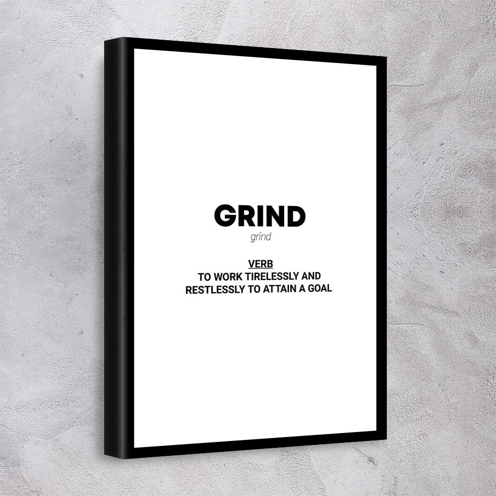 Motivational Canvas Wall Art - Inspirational Quotes Gallery Wrapped Ready to Hang - 40x60 Inches Black & White Office Decor, Gym & Home Decor - Made in USA | Perfect for Living Room, Bedroom & Workout Spaces