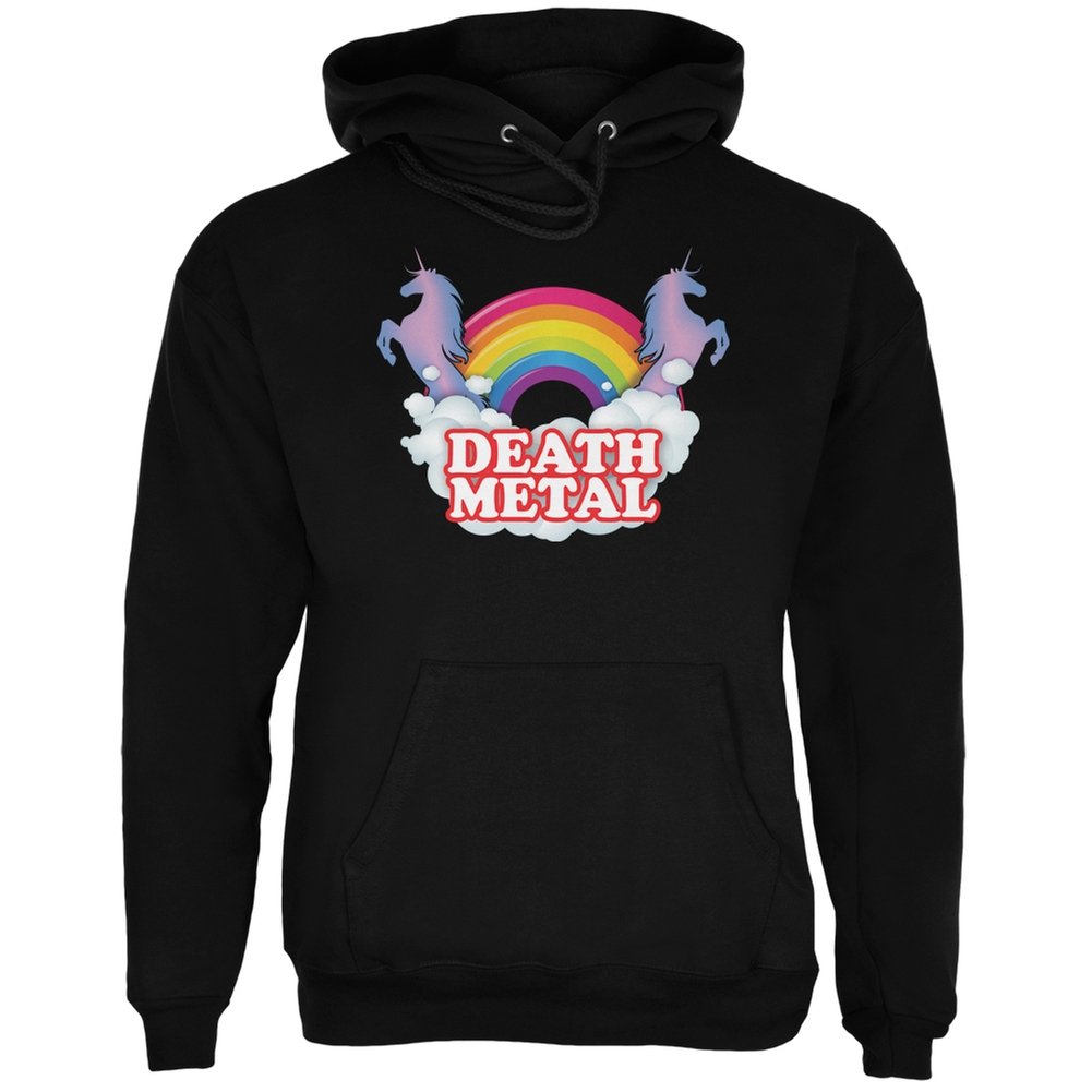 Death Metal Rainbow Black Adult Hoodie - Gothic Punk Streetwear for Concerts & Casual Outfits