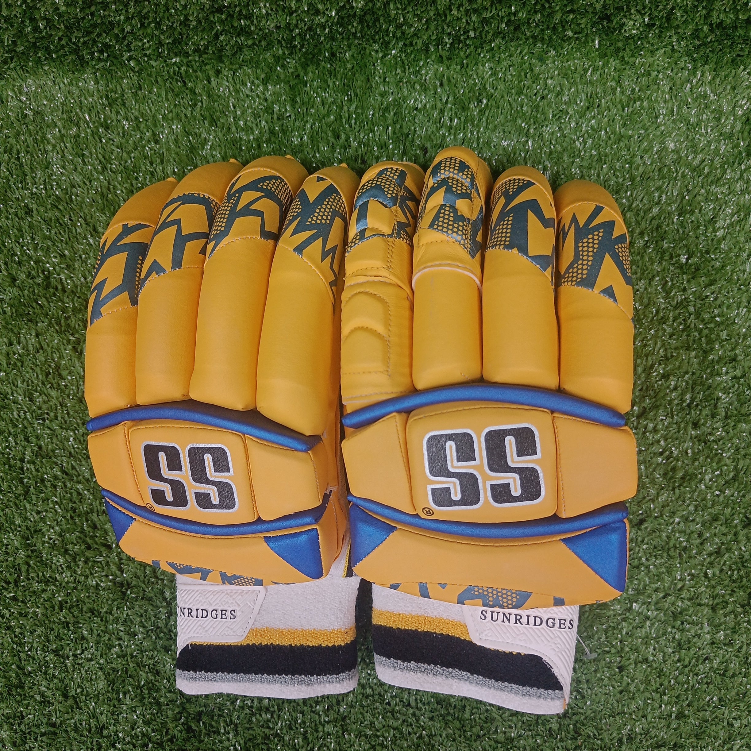 Premium SS Super Test Chennai Super King IPL Cricket Batting Gloves - Professional Quality for Cricket Matches & Training Sessions