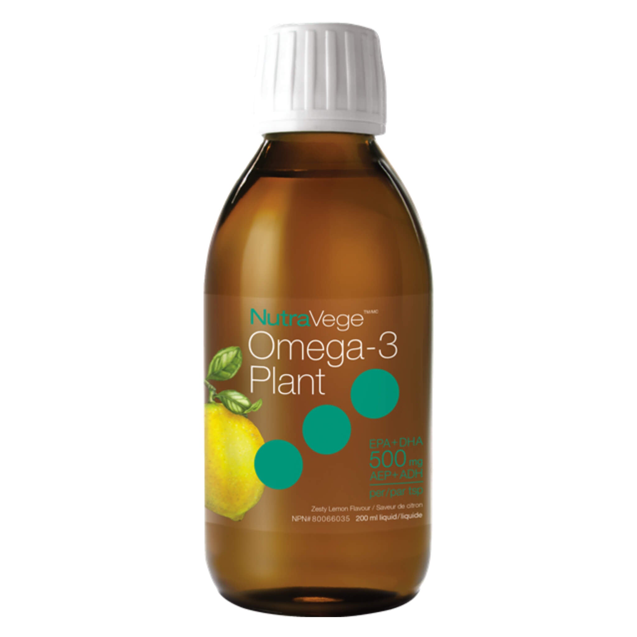 NutraVege Omega 3 Plant-Based Supplement - Lemon Flavor - Vegan DHA & EPA - Heart & Brain Health Support - Limited Stock Available - Perfect for Vegan Diets & Active Lifestyles