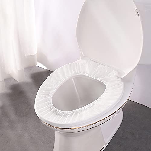 20 Pack Disposable Plastic Toilet Seat Covers - Waterproof, Non-Slip Potty Training Covers for Kids - Individually Wrapped for Hygiene - Perfect for Travel, Public Restrooms & Home Use