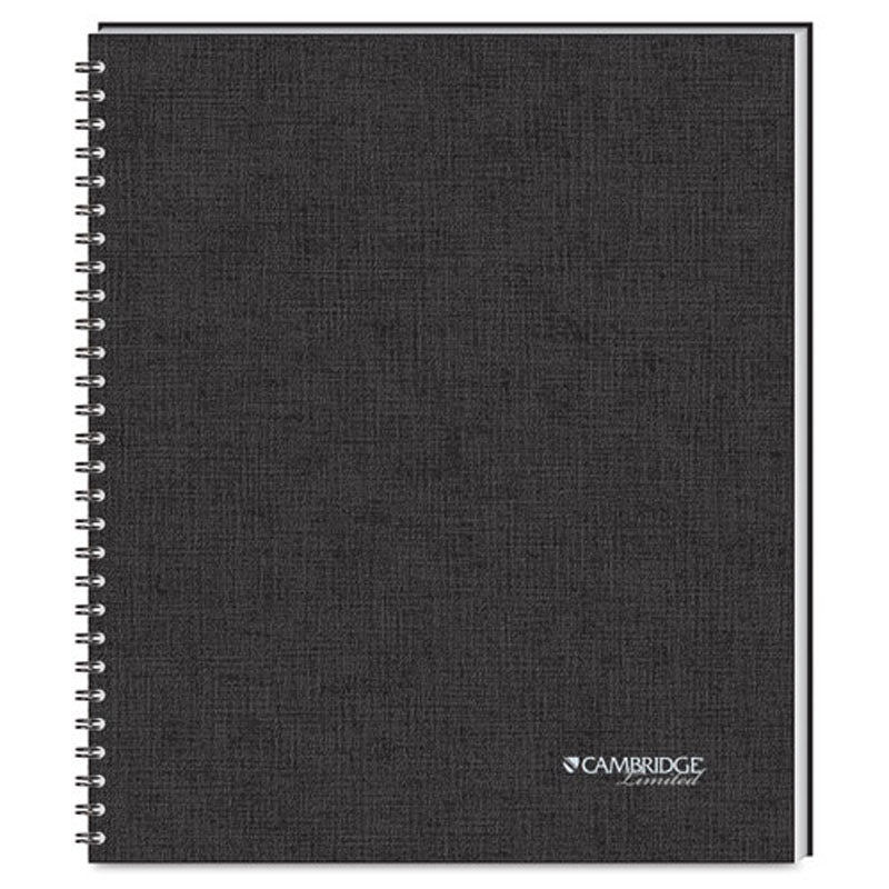 Professional Meeting Notebook - 8 7/8 x 11 Inches, Legal Ruled Paper, 80 Sheets, Black - Perfect for Office Meetings, Business Notes & Conference Room Use