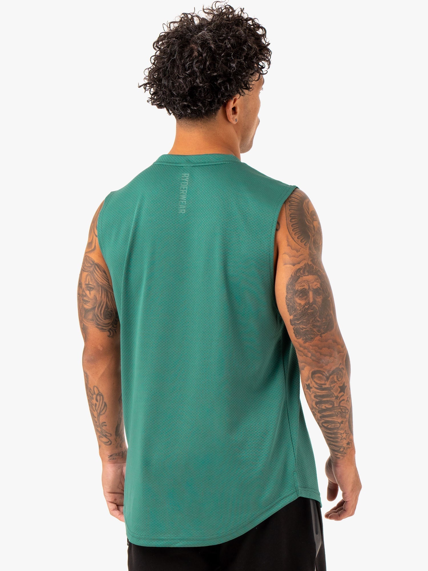 Enhance Muscle Tank Top for Men - Athletic Green Workout Shirt for Gym, Running & Fitness Training
