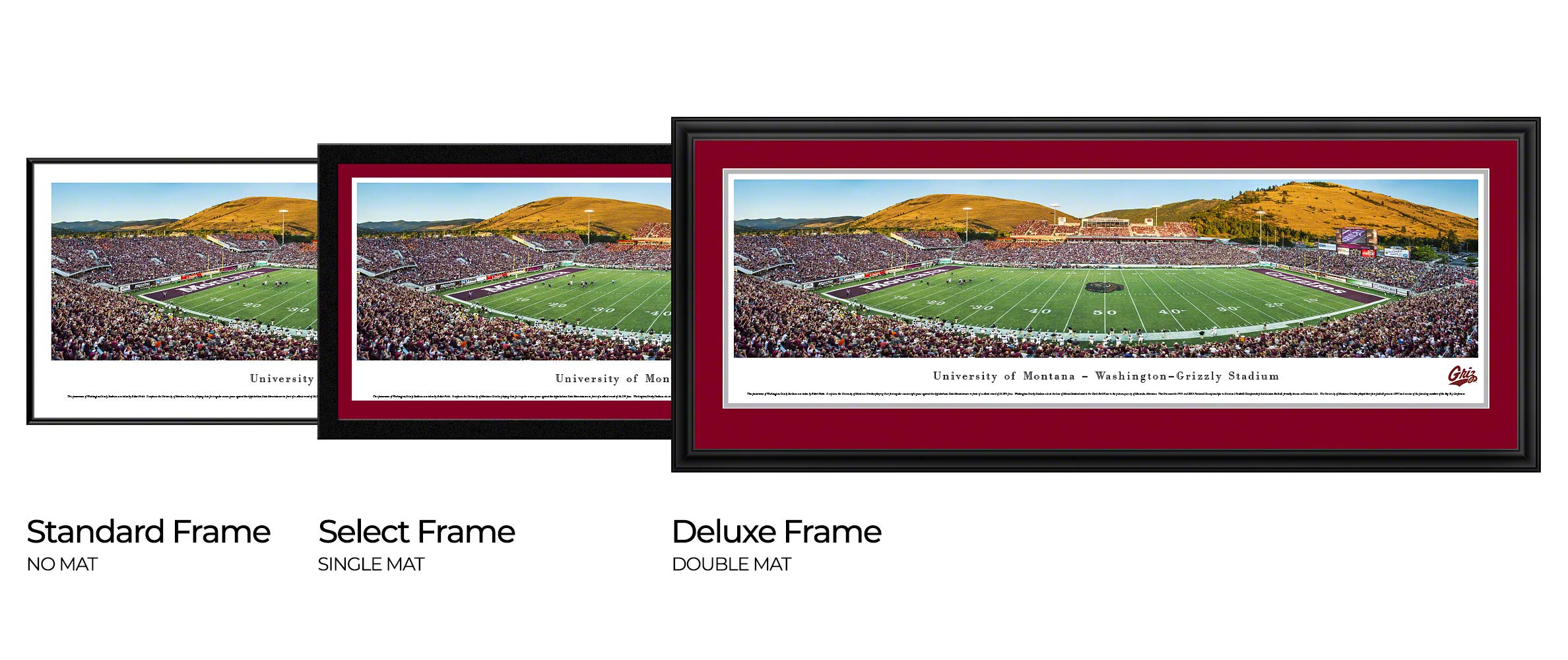 Montana Football Poster - Blakeway Panoramas College Sports Wall Art for Game Room, Dorm & Office Decor