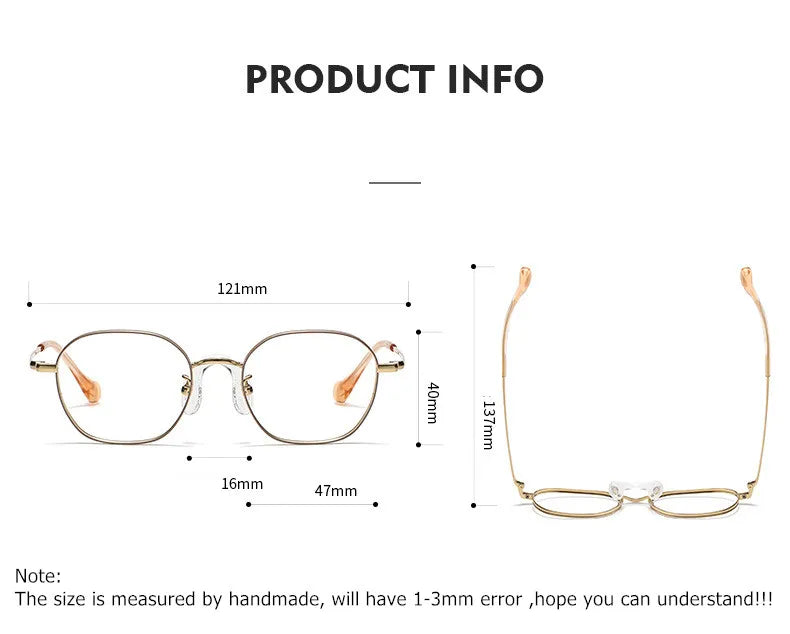 Unisex Youth's Full Rim Square Titanium Eyeglasses 80945 - Lightweight Durable Glasses for Kids & Teens - Perfect for School, Reading & Daily Wear