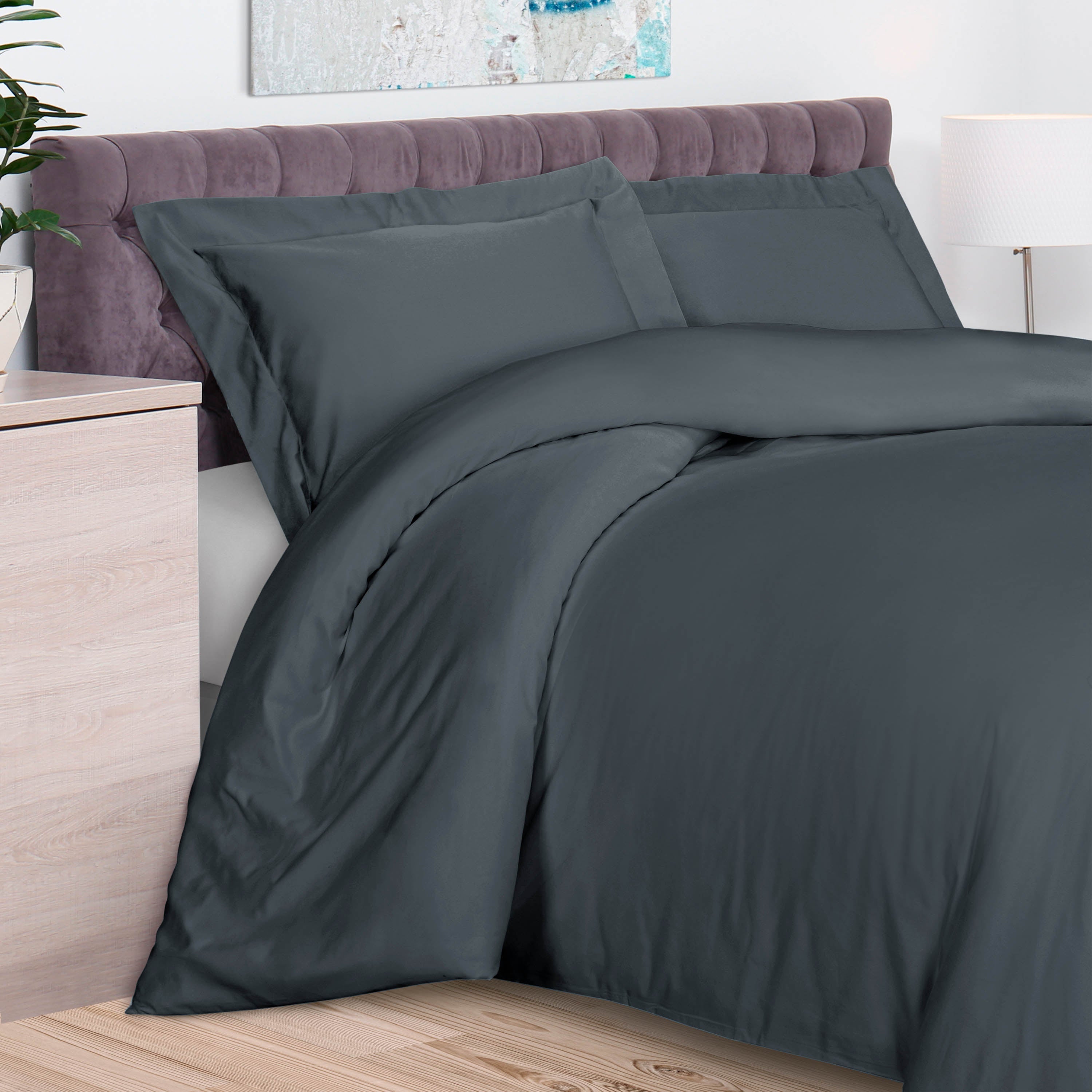 Premium 300 Thread Count Bamboo Rayon Duvet Cover Set - Soft, Breathable & Hypoallergenic Bedding for All Seasons - Ideal for Master Bedroom, Guest Room & Dormitory