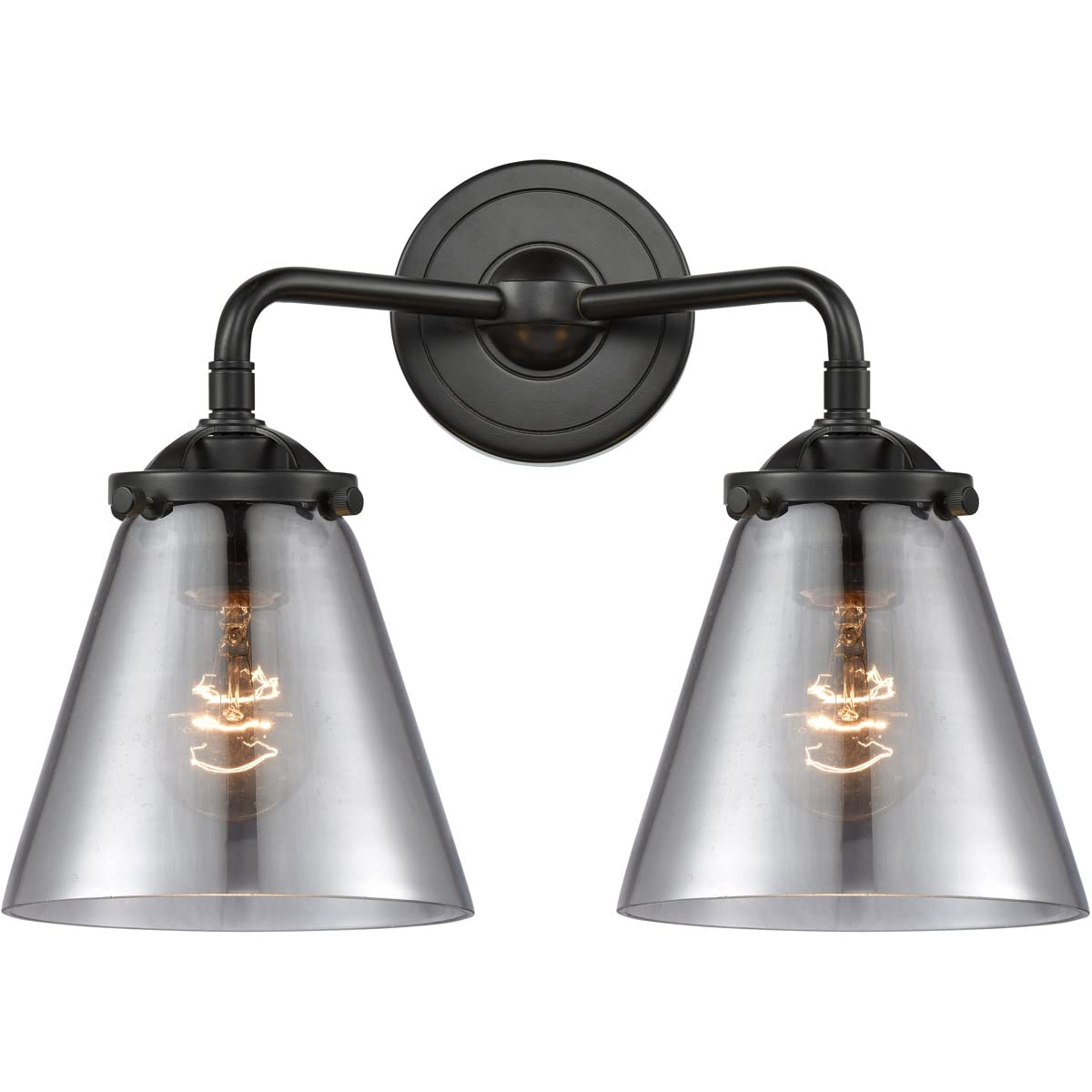 Innovations Lighting 284-2W-OB-G63-LED Small Cone 2-Light Bathroom Vanity Light - Nouveau Collection - Perfect for Modern Bathroom & Powder Room Lighting