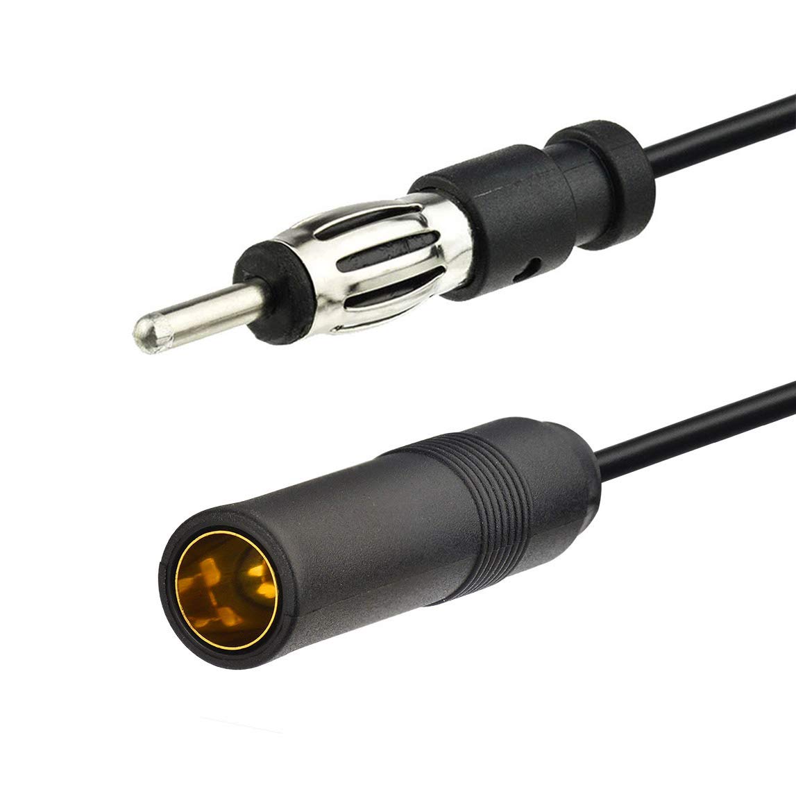 Bingfu 3ft Car Antenna Extension Cable - FM AM Radio Coaxial Cable with DIN Plug for Vehicle Stereo, Truck Head Unit & CD Player | Improve Signal Reception for Road Trips & Daily Commutes