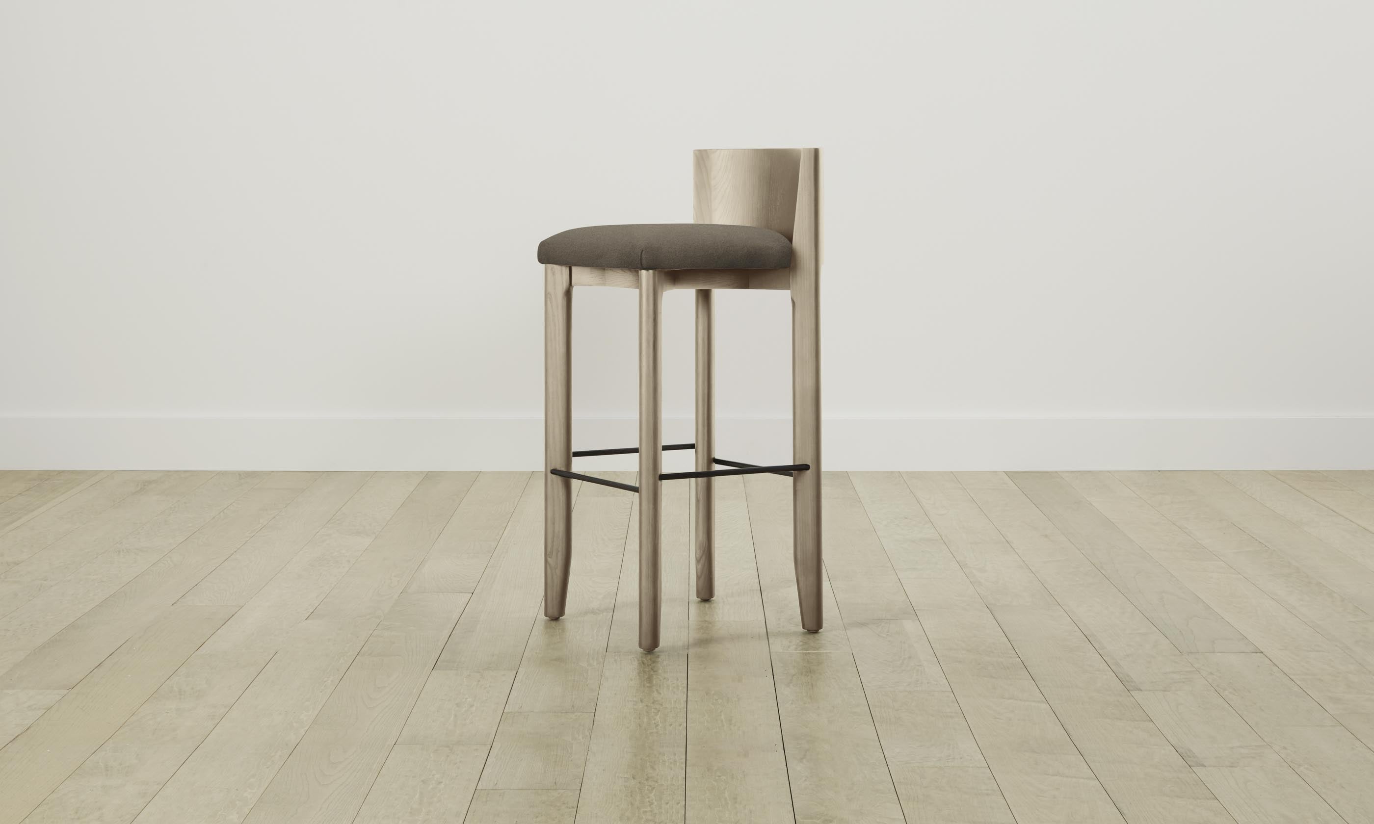 Premium Mohair Mink Bar Stools - The Delancey Counter Height Stool Set for Kitchen Island, Breakfast Nook & Home Bar Decor