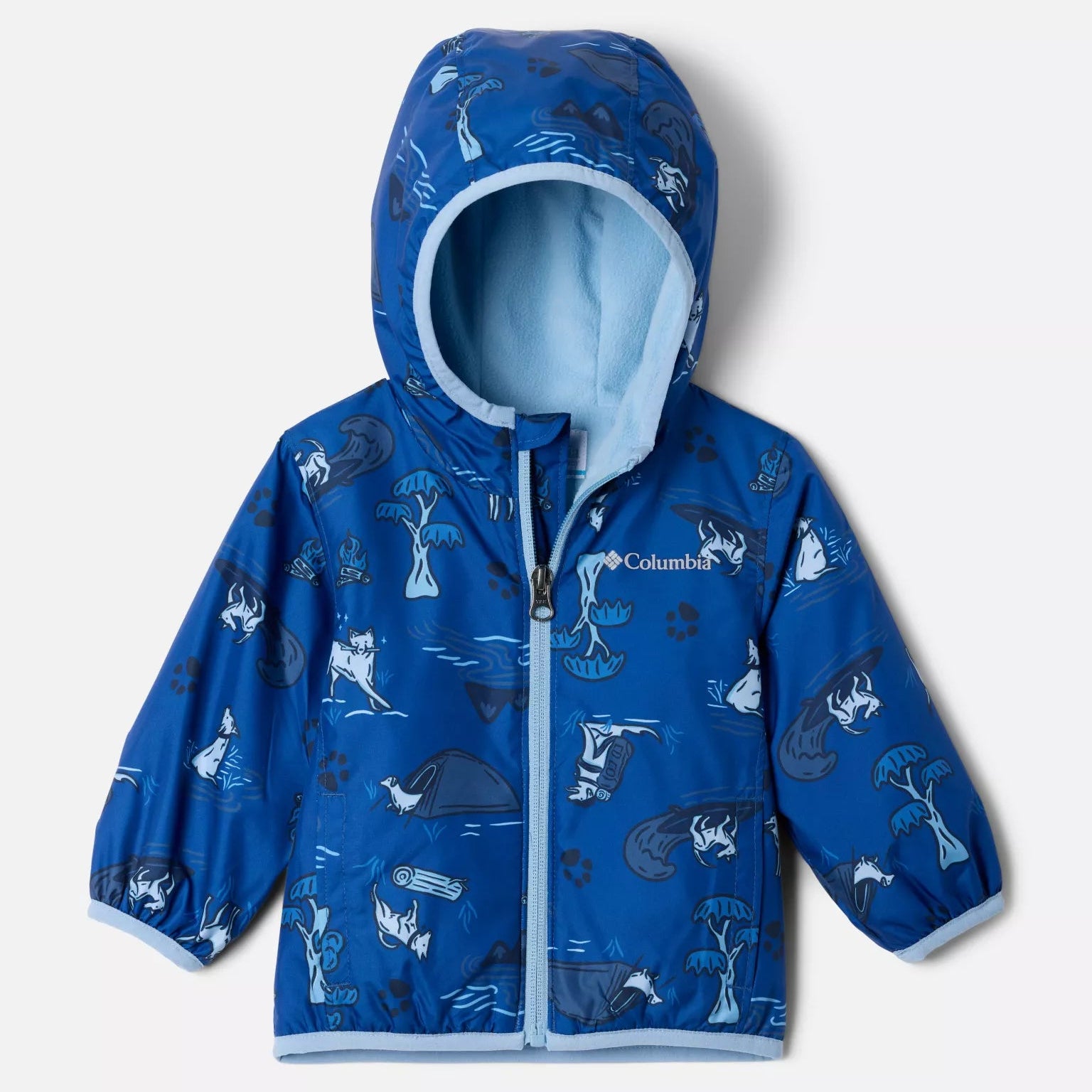 Columbia Mountain Blue Trail Tails Mini Pixel Grabber II Baby Jacket - Warm & Waterproof Infant Outerwear for Hiking, Camping & Outdoor Adventures