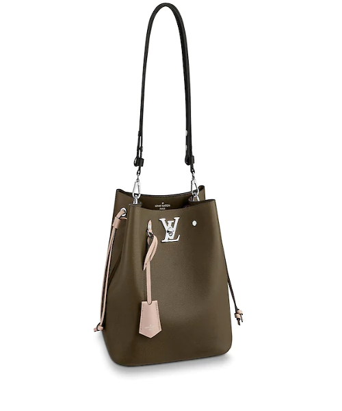 Louis Vuitton LockMe Bucket Bag - Laurier Toffee & Black Leather Handbag for Women | Perfect for Work, Travel & Everyday Use