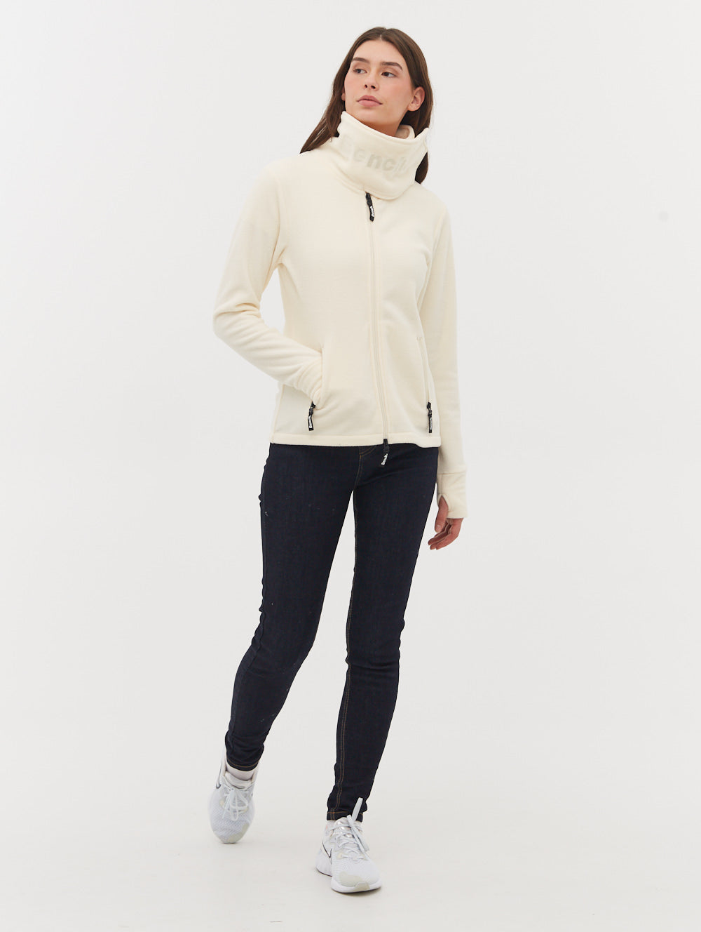 Women's Soft Microfleece Wrap Neck Zip Up Jacket - Cozy Winter Outerwear for Hiking, Camping & Outdoor Activities