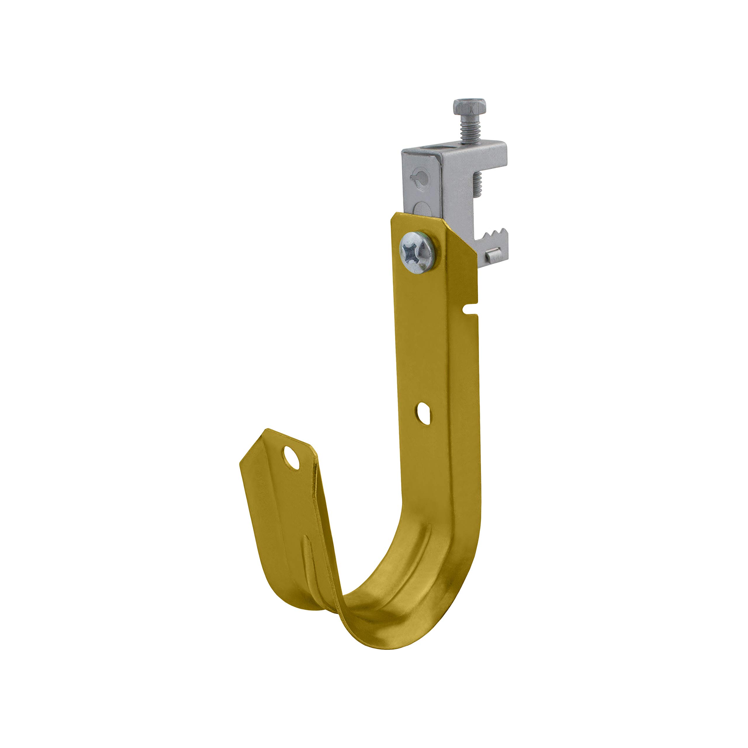 2 Inch Heavy Duty Metal Cable & Wire Support J-Hook Hangers with Beam Clamp - 25 Pack for Secure Cable Management in Commercial & Industrial Settings