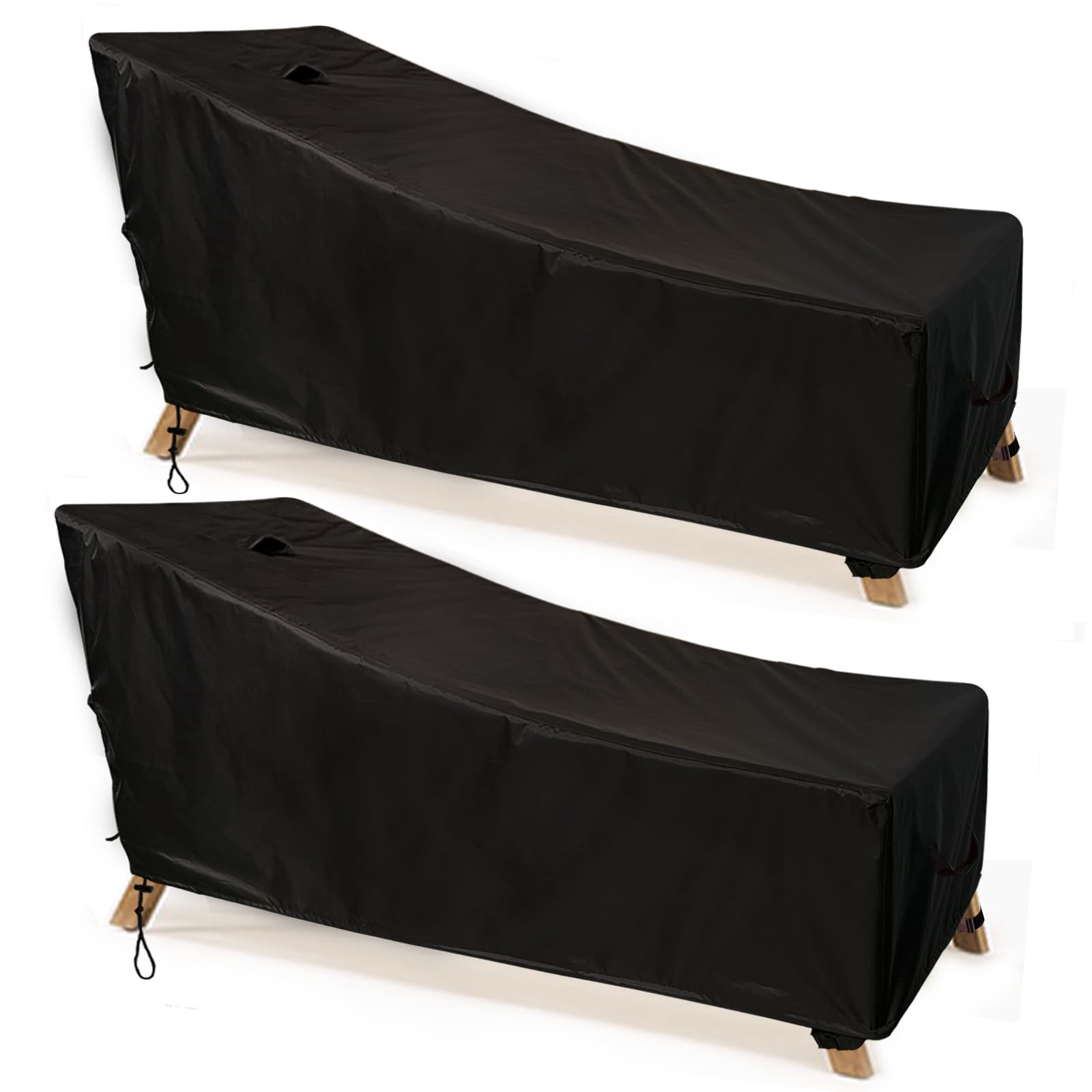**Waterproof Chaise Lounge Cover 2-Pack - UV Resistant, Dust-Proof Outdoor Patio Furniture Covers (68