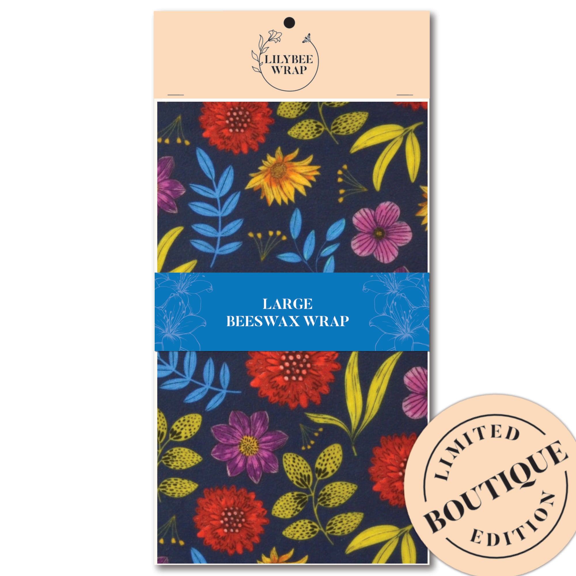 Eco-Friendly Large Beeswax Food Wrap - Reusable & Sustainable Cloth for Fresh Food Storage | Perfect for Sandwiches, Fruits, Cheese & Meal Prep