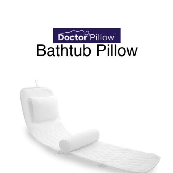 Doctor Pillow Bathtub Pillow - Ultra Comfortable Spa Bath Headrest for Relaxation, Neck Support, and Luxury Bath Time | Perfect for Bubble Baths, Jacuzzis, and Home Spa Days