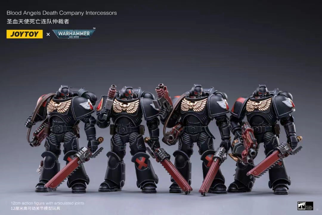 JOYTOY 1/18 Scale Warhammer Blood Angels Action Figure Set (4PCS) - Perfect for Warhammer 40K Collectors, Tabletop Gaming & Display