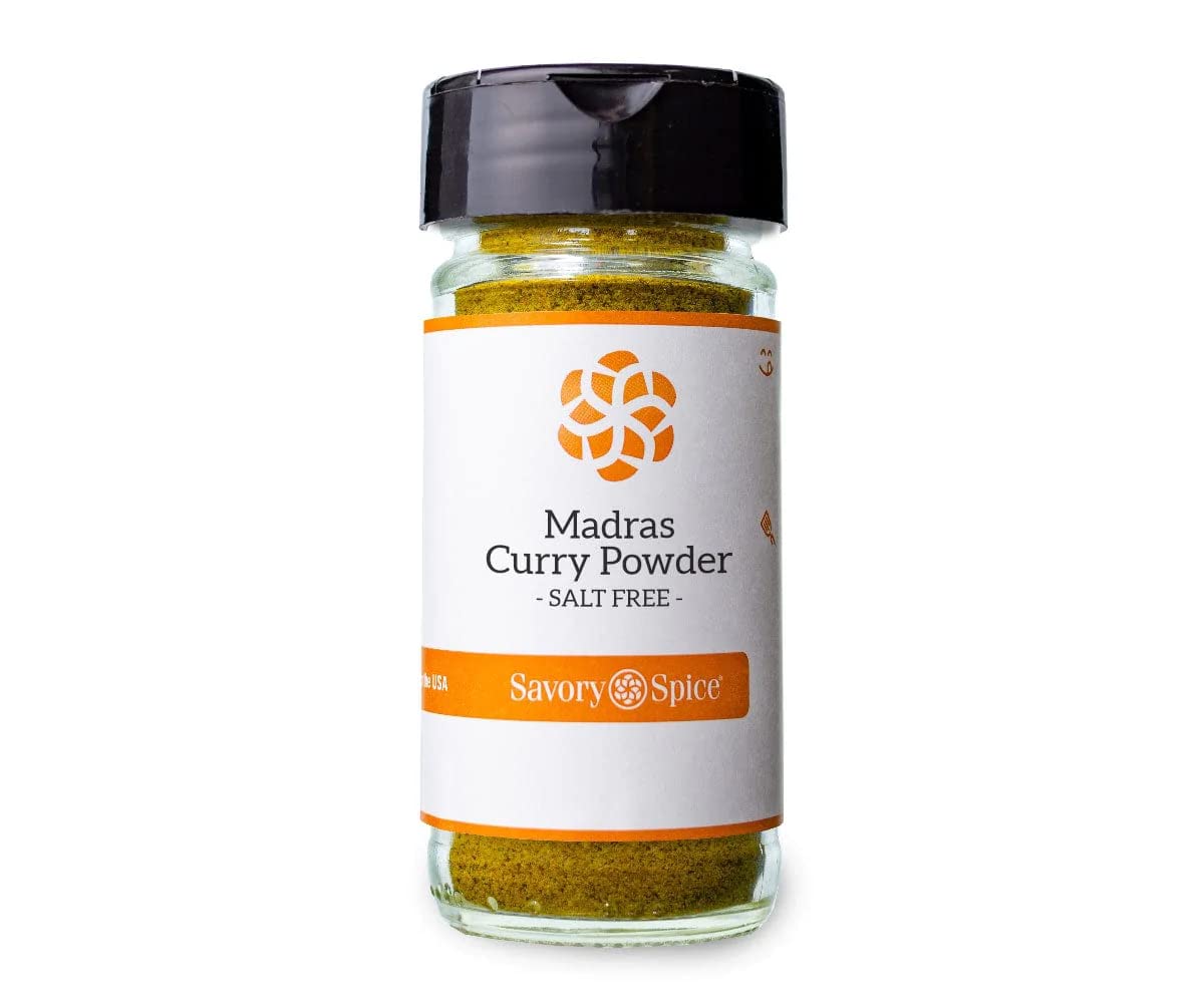 Premium Madras Curry Powder - Salt-Free, Authentic Indian Spice Blend for Curry Paste & Sauce (1.7oz/50g) | Perfect for Chicken Curry, Vegetable Dishes & Rice Recipes