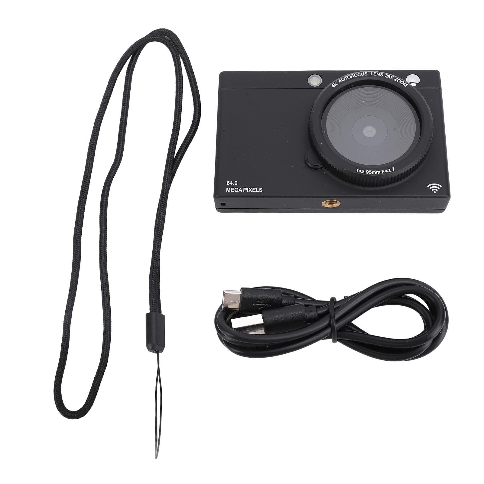 4K 64MP Vlogging Camera with 28X Zoom - Compact Travel Camera for Photography & Video