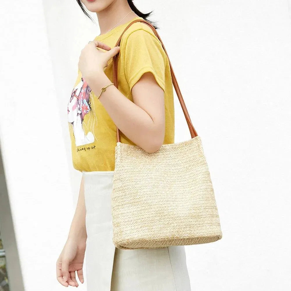 Stylish As Planned Straw Beach Bag - Perfect for Summer Vacations, Pool Parties & Beach Getaways