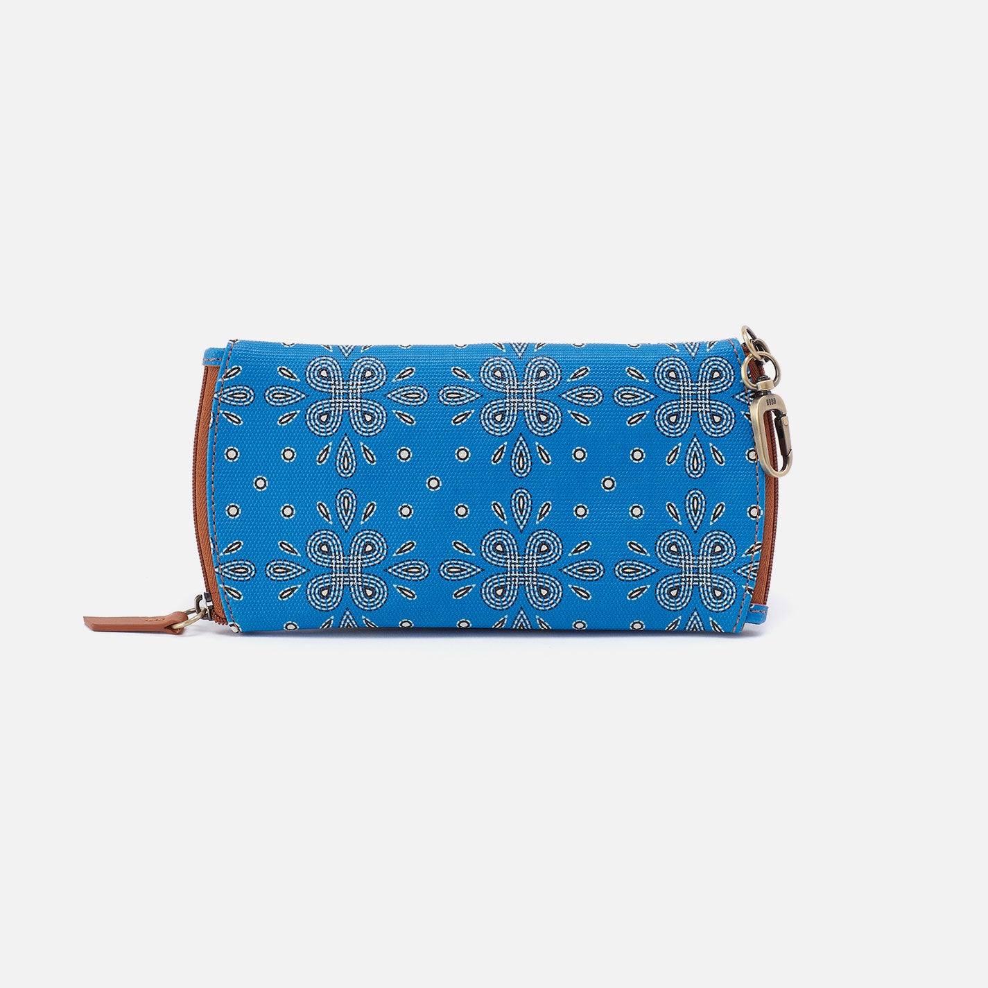 Premium Coated Canvas Double Eyeglass Case - Blue Journey Bandana Design | Protective Storage for Sunglasses & Reading Glasses | Perfect for Travel, Work & Daily Use