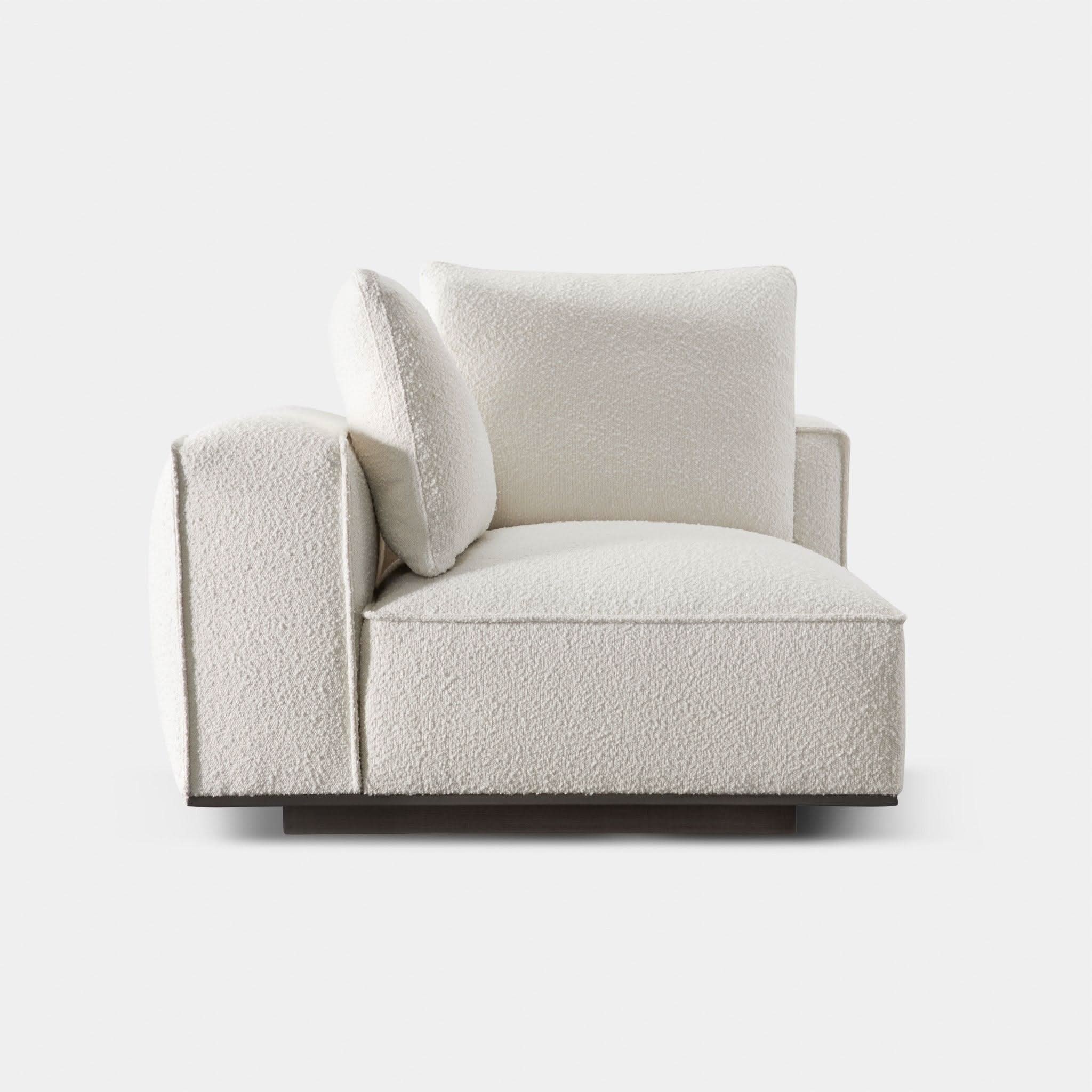 Modern Santorini Left Corner Sectional Sofa - Comfortable L-Shaped Couch for Living Room, Lounge & Home Theater