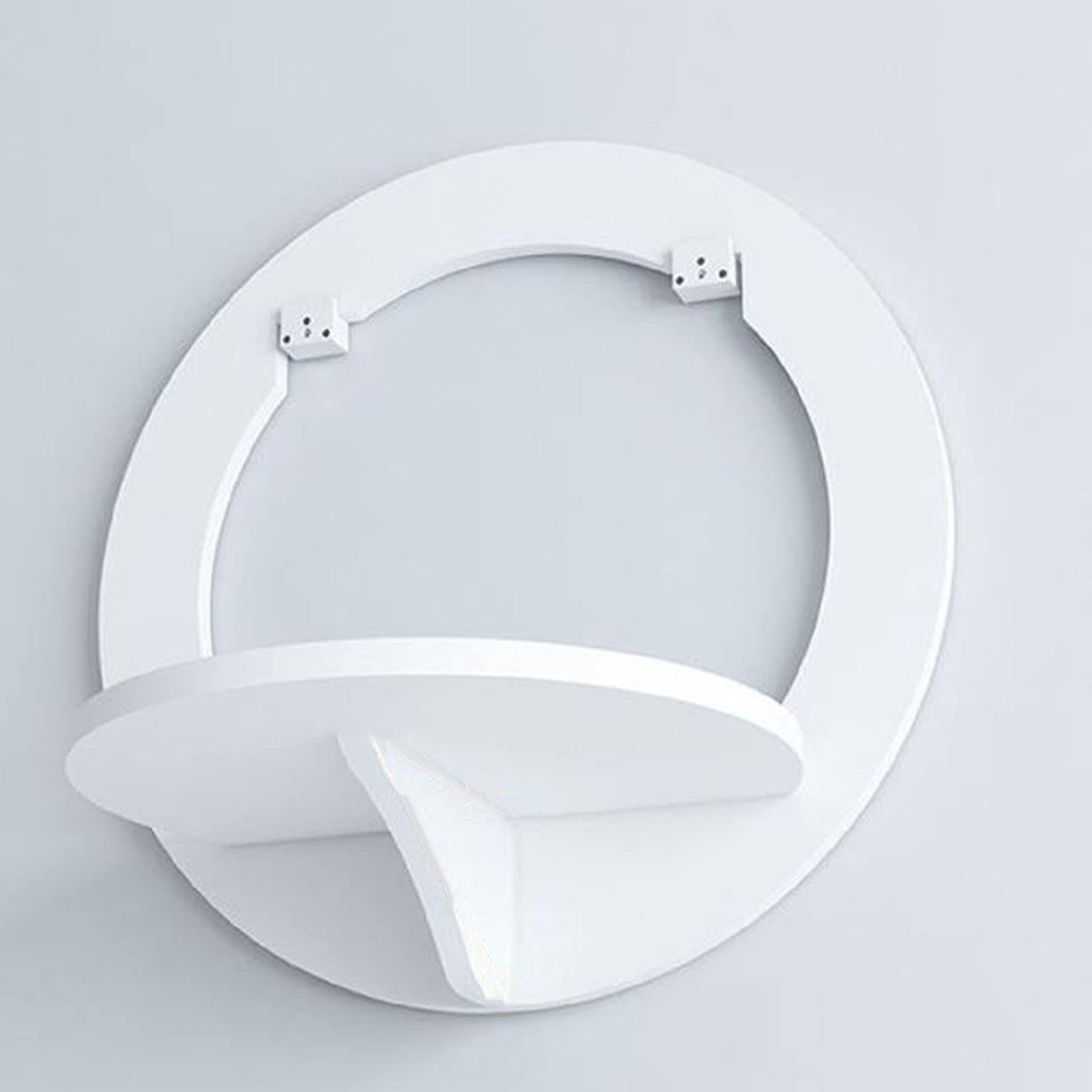 White Wall Mounted Floating Shelf - Bedside Organizer Storage Rack & Decorative Display Shelf | Perfect for Phone Charging, Bedtime Reading, Remote Control Storage & Home Decor