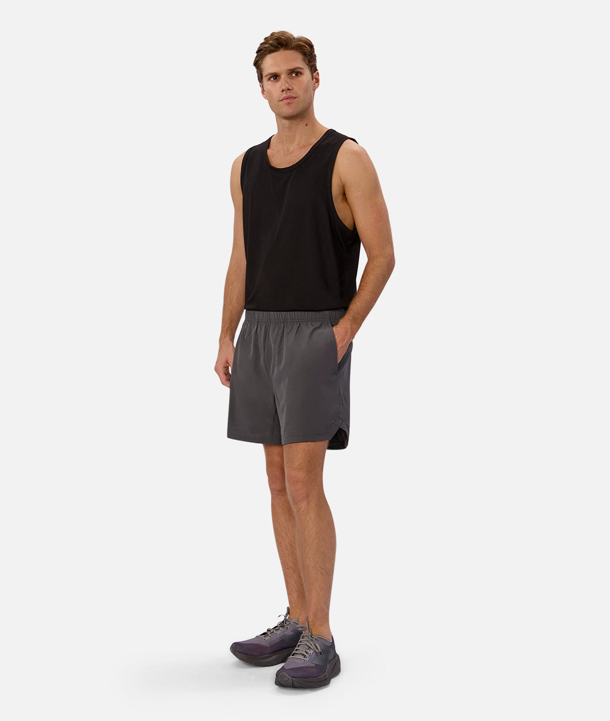 **Linford Men's Running Shorts - Lightweight, Breathable & Quick-Dry - Charcoal Grey - Perfect for Jogging, Gym & Outdoor Activities**