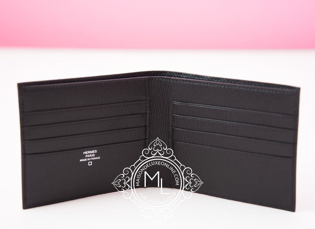 Hermes Noir Black MC² Copernic Crocodile Leather Wallet for Men - Luxury Designer Billfold for Everyday Use & Special Occasions