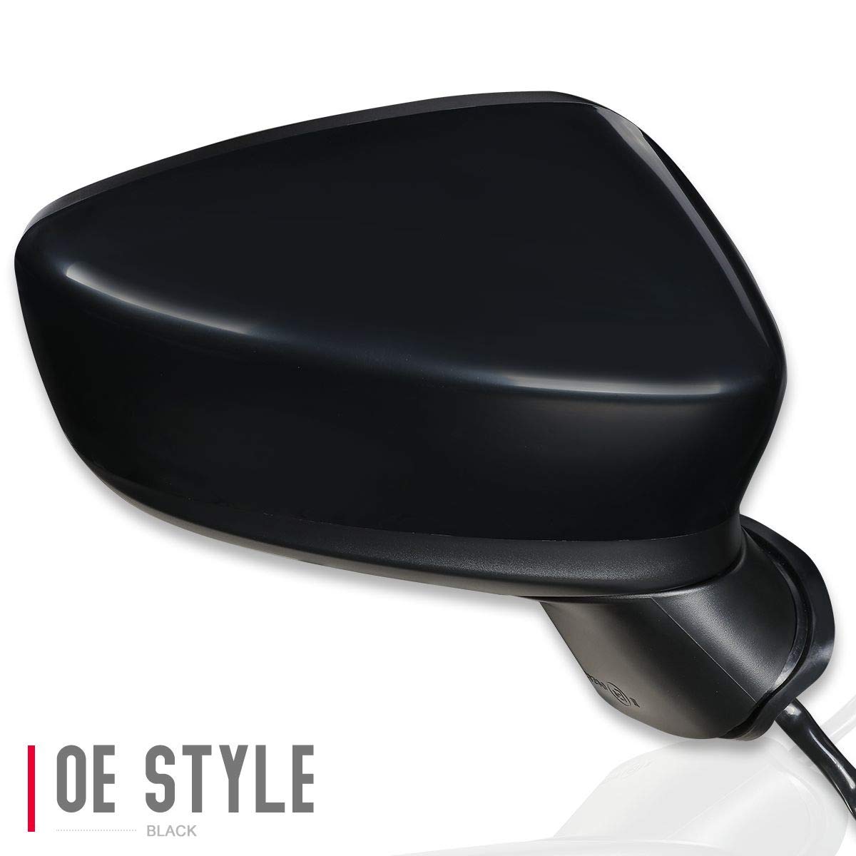Auto Dynasty MA1320181 MA1321181 Pair OE Style Powered Rear Side View Door Mirrors Compatible with Mazda 3 2014-2015 - Perfect for Safe Lane Changes & Parking Assistance