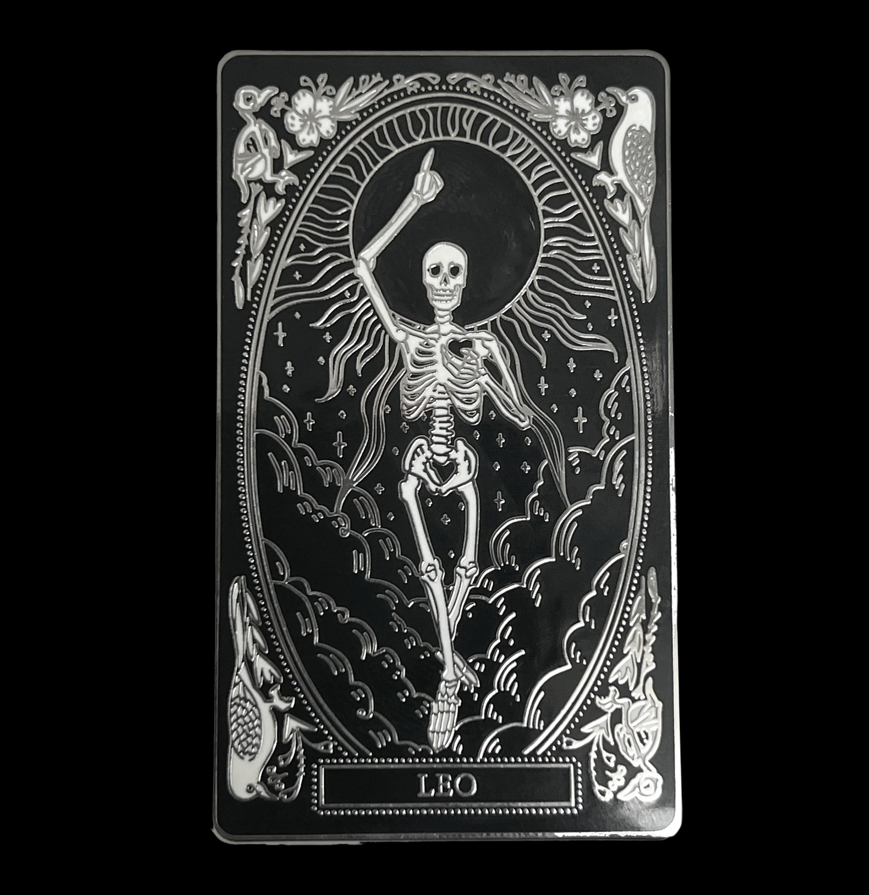 Skeletal Zodiac Pin - Gothic Zodiac Sign Brooch for Jackets, Bags & Accessories - Perfect for Goth Fashion, Cosplay & Alternative Style Outfits