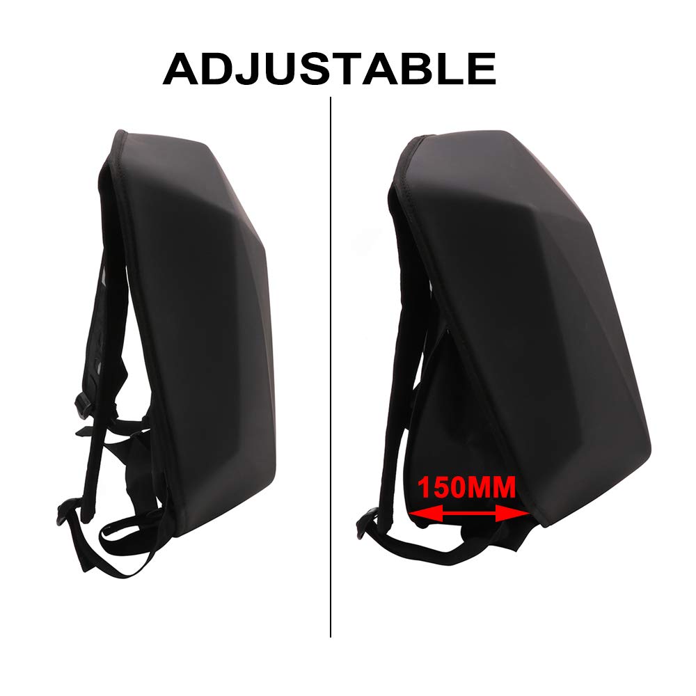 JFG RACING 30L Hard Shell Motorcycle Backpack - Waterproof Laptop Backpack for Men, Universal Fit for Commuting, Travel & Outdoor Adventures (Black)