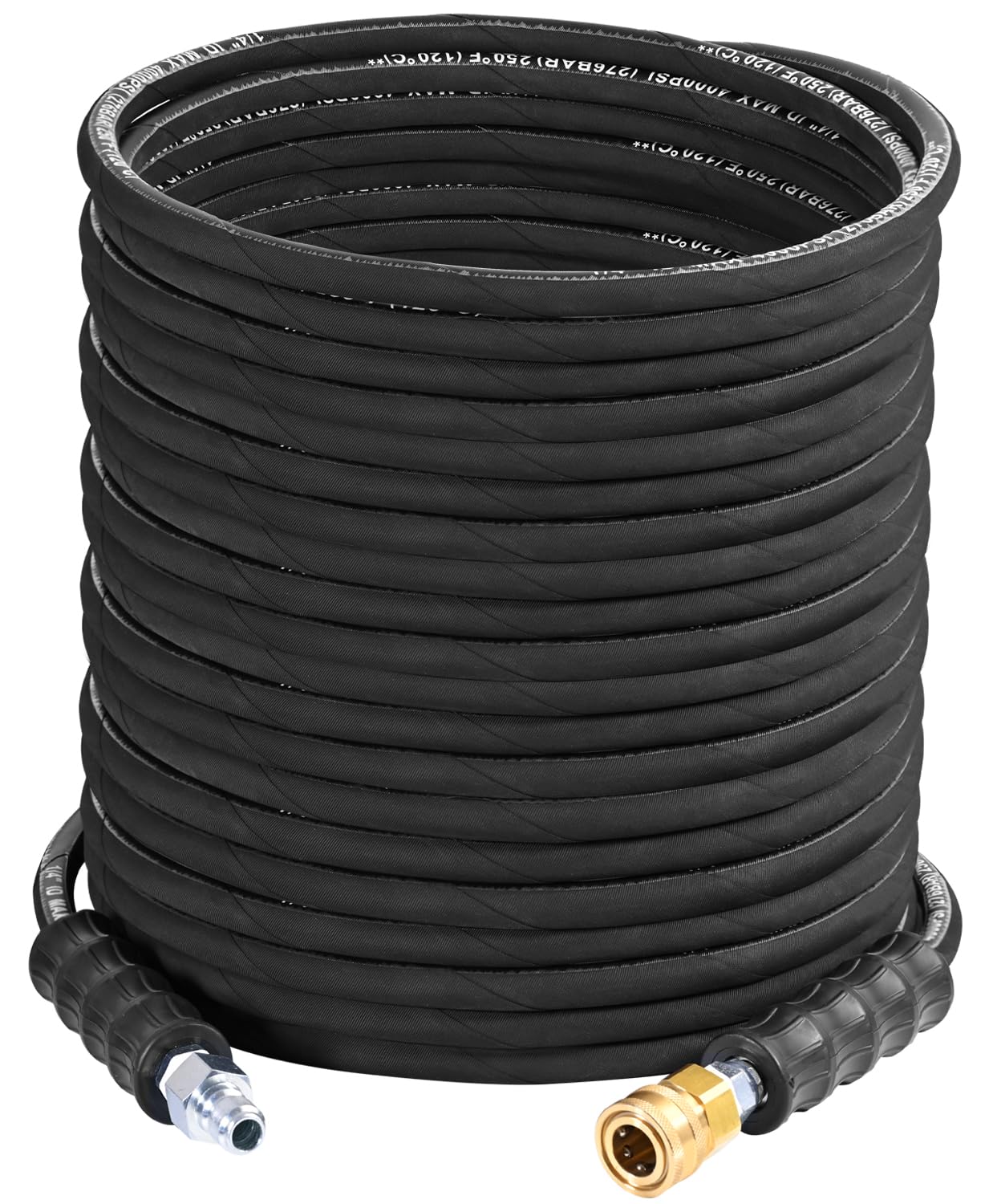 TOOLCY 100 FT Pressure Washer Hose - 4000 PSI, 250°F Hot Water Resistant, 3/8