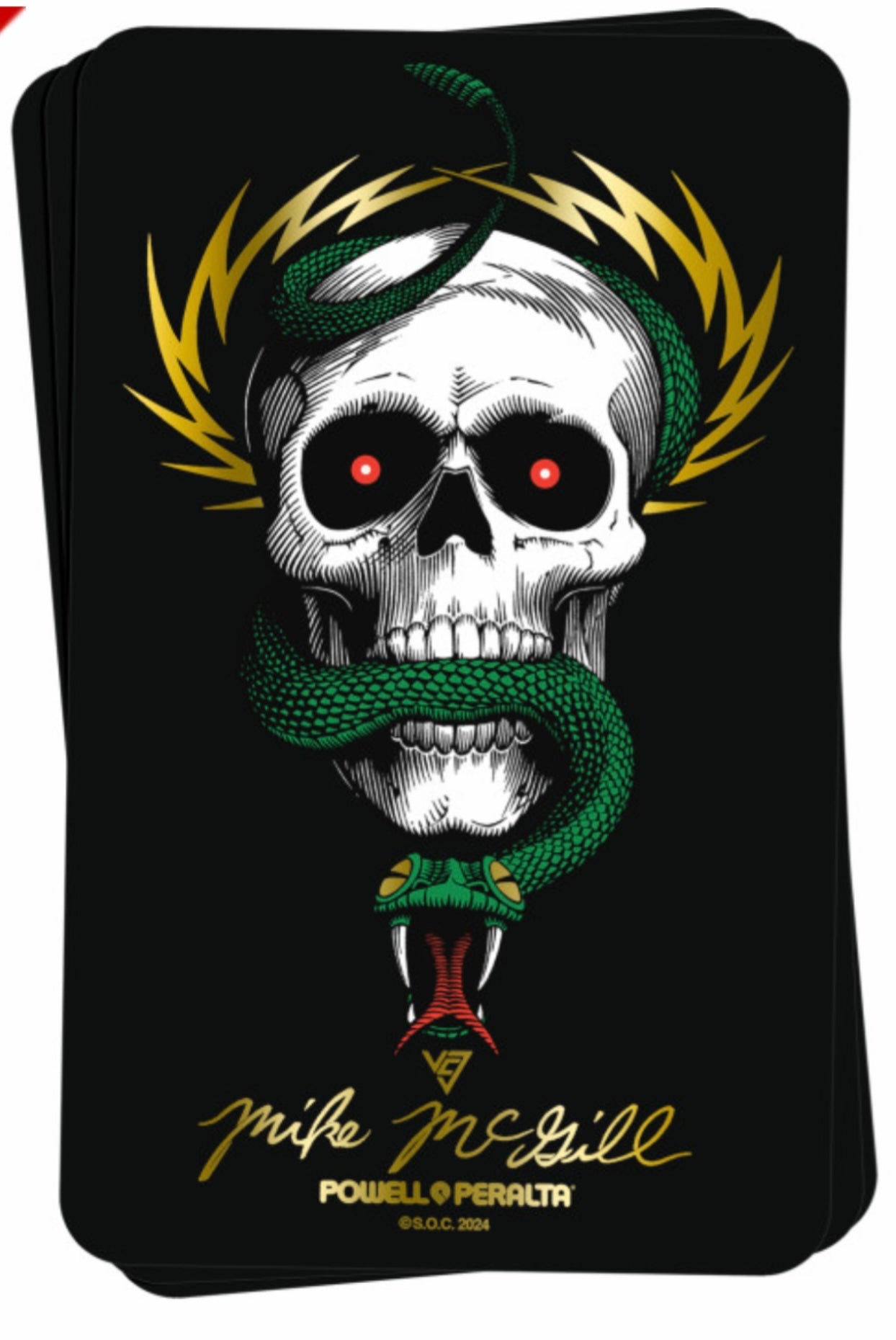 Powell Peralta Mike McGill Skateboard Sticker - Black | Vintage Skateboard Decal for Boards, Helmets & Laptops | Collectible Skate Stickers for Skateboarders & Fans
