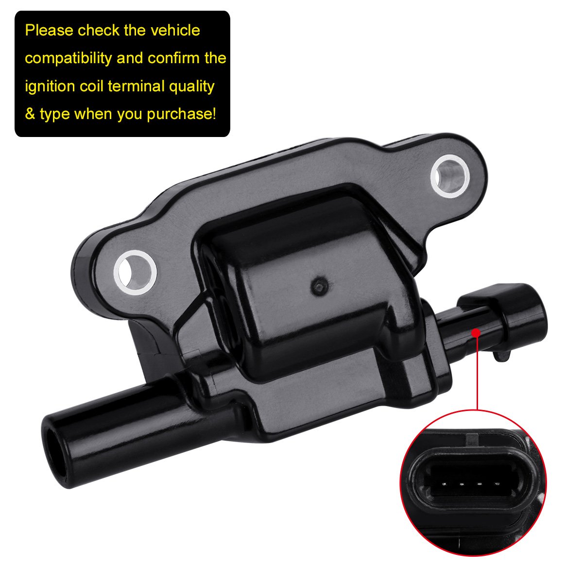 FAERSI Ignition Coil Replacement for Chevy Cadillac GMC Pontiac 5.3L 6.0L V8 Engines - Compatible with G8, Grand Prix, H3, Tahoe, Silverado, Impala, Yukon, Envoy, Trailblazer, Avalanche - Replaces OEM #12570616 D510C - Perfect for Engine Performance & Smooth Driving