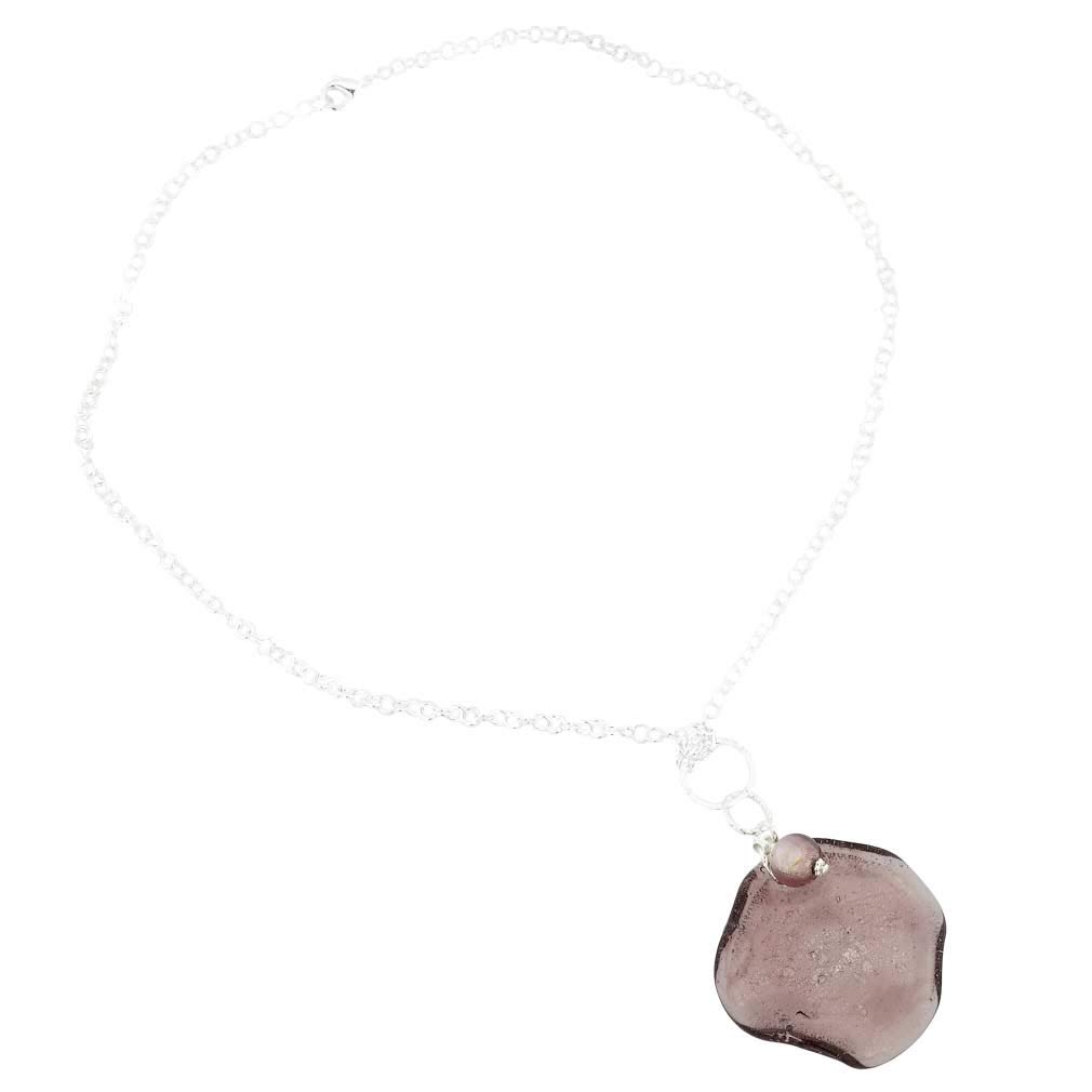 Venetian Murano Glass Aria Veneziana Pendant Necklace - Handcrafted Purple Jewelry for Women | Perfect for Weddings, Parties & Special Occasions