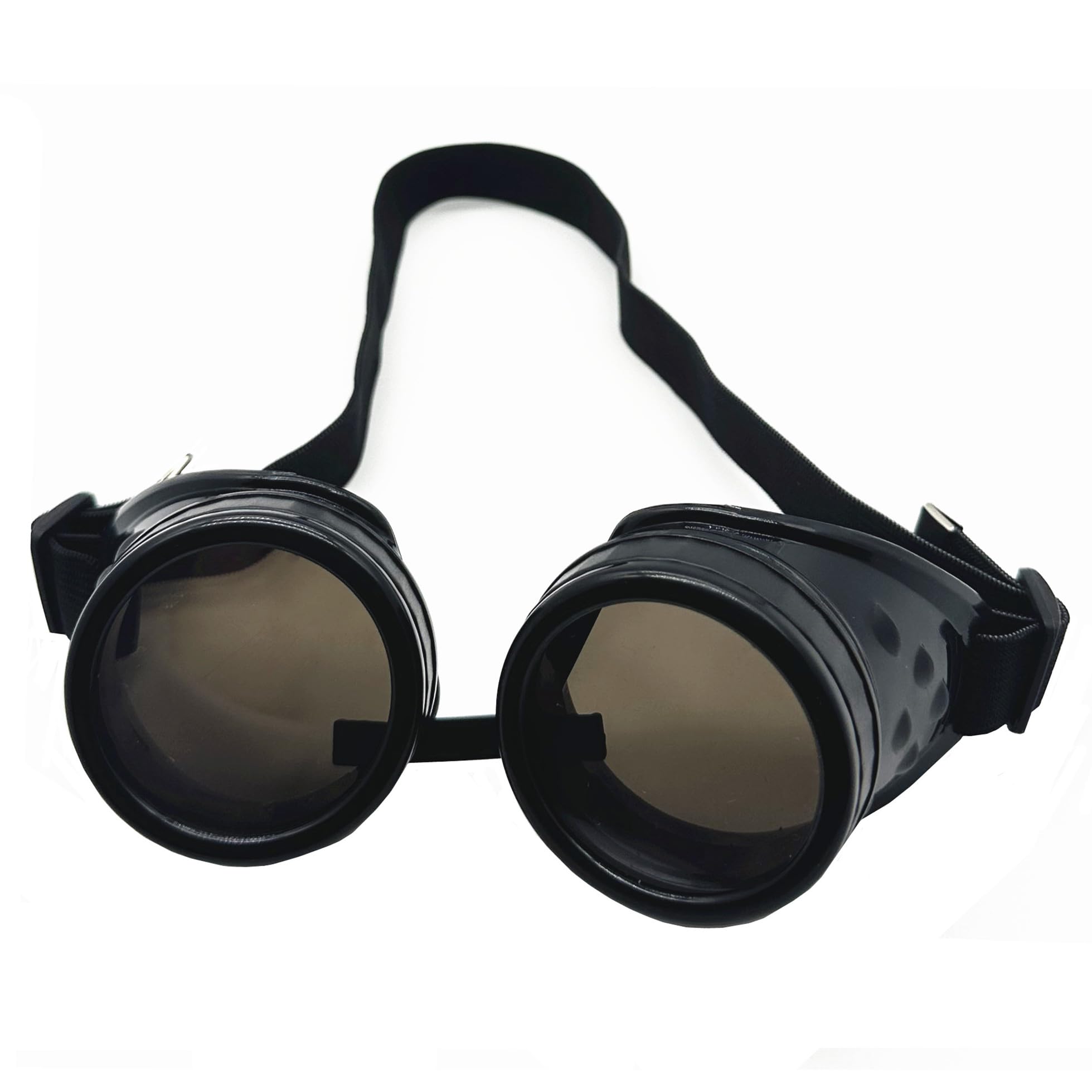Vintage Steampunk Goggles - Gothic Cosplay Glasses for Halloween, LARP & Costume Parties - Leather & Brass Retro Eyewear Accessories
