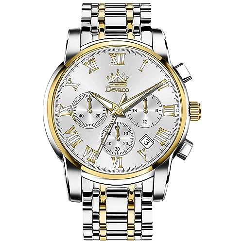 Silver + Gold + White Dial