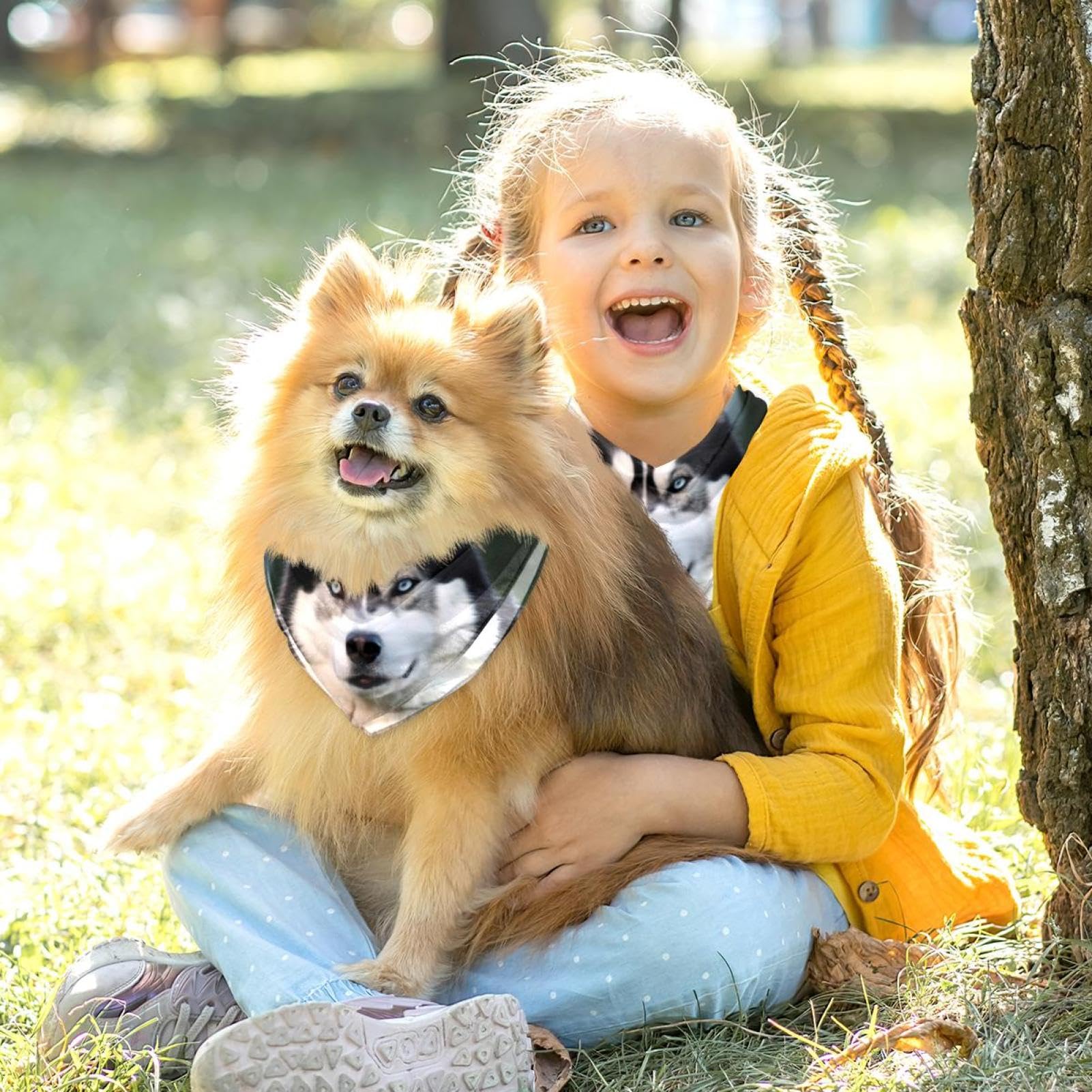 Premium Dog Bandanas for Small, Medium & Large Pets - 2-Piece Jungle Black Animal Print Dog Scarf Set | Comfortable Pet Accessories for Dogs & Cats | Perfect for Daily Walks, Pet Photos & Special Occasions