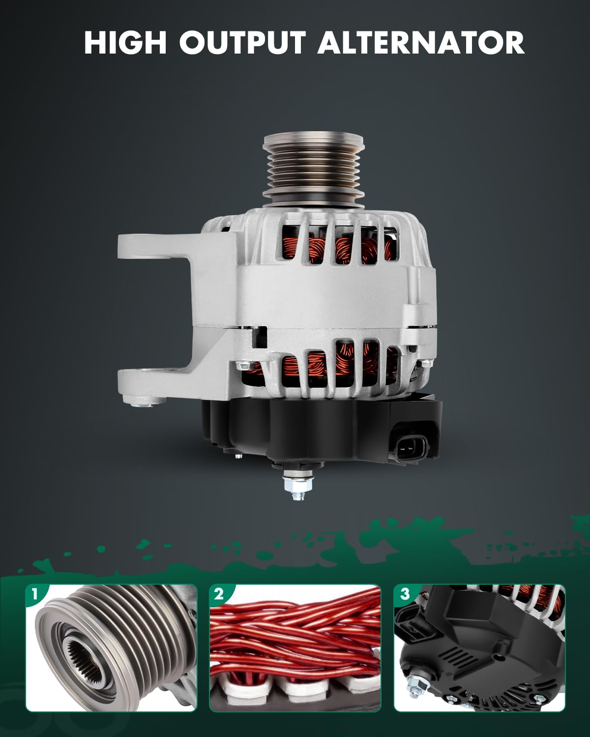 SCITOO 110A High Output Alternator Replacement for Nissan Sentra 2013-2019 - 11673 Compatible - Perfect for Engine Performance Upgrades & Electrical System Repair
