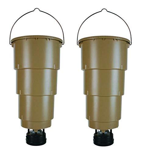 Moultrie 5 Gallon Hanging Deer Feeder with Programmable Timer - No Assembly Required - 2 Pack for Hunting & Wildlife Attraction