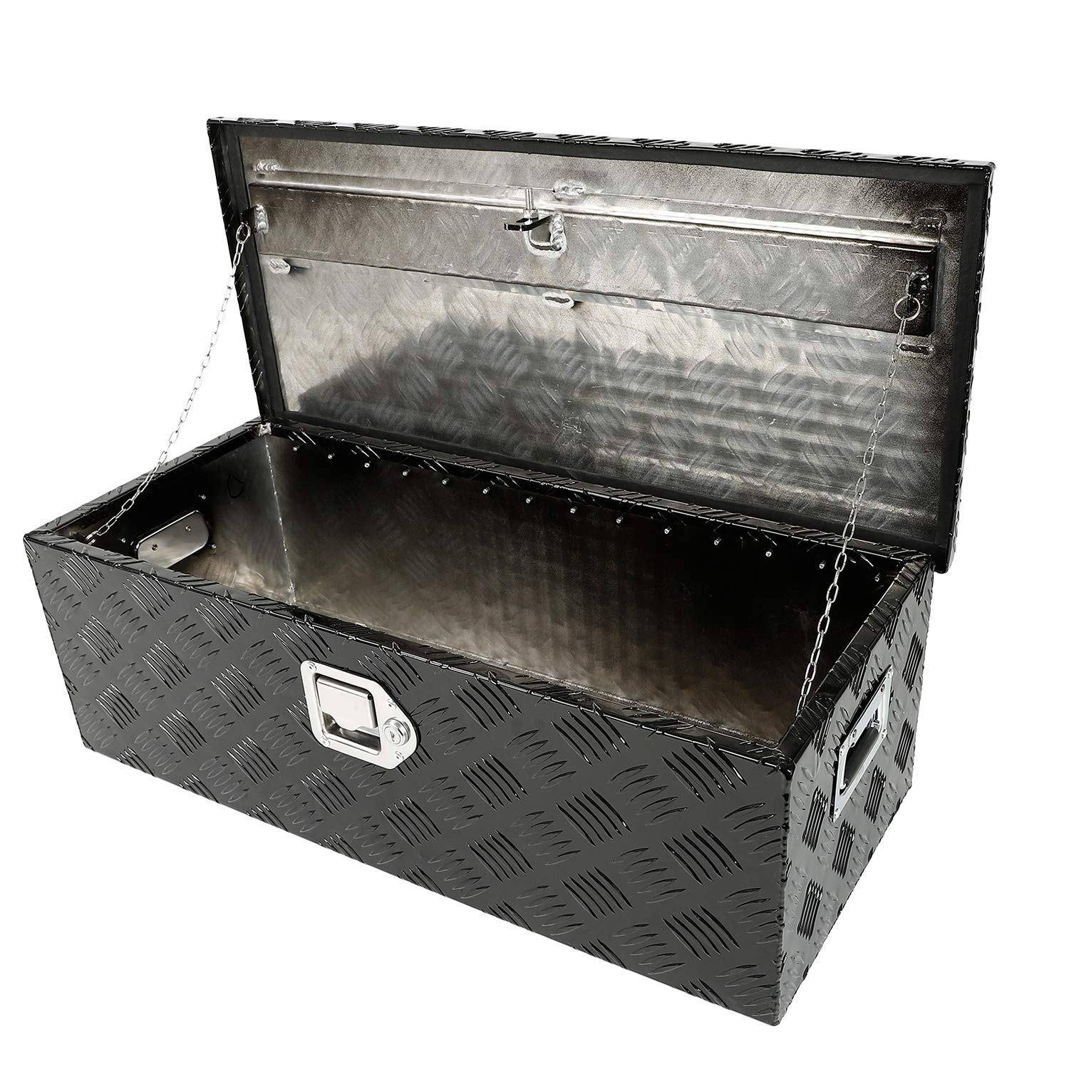 **Aikosin 30 Inch Aluminum Black Plated Truck Tool Box – Waterproof Underbody Storage with Lock & Key – Fits RVs, ATVs, Trailers & Trucks (30