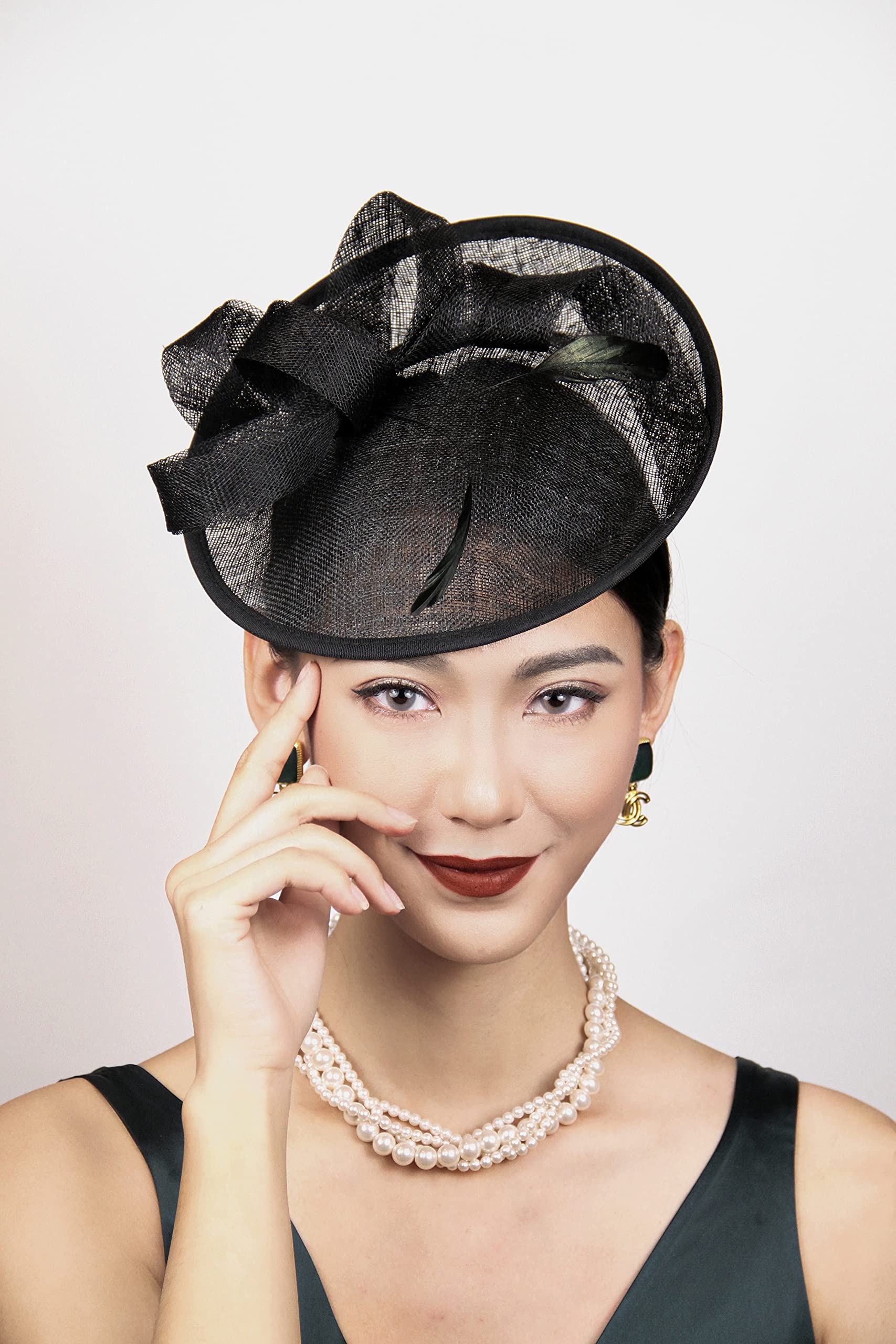 Elegant Sinamay Fascinators & Tea Hats for Women | Kentucky Derby, Wedding, Tea Party & Church Events | Stylish 2023 Headwear for Special Occasions