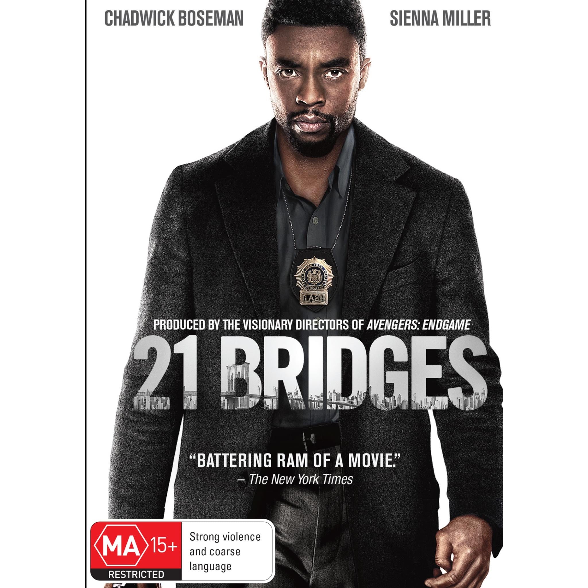 21 Bridges (2019) - Blu-ray DVD Movie - Action Thriller Starring Chadwick Boseman - Perfect for Movie Nights & Action Film Fans