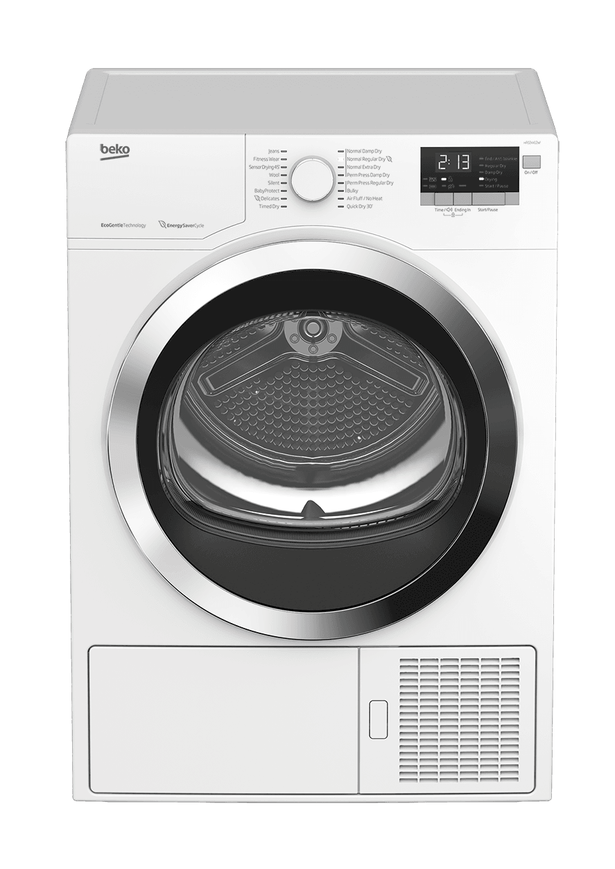 Beko HPD24412W 24 Inch Front Load Heat Pump Ventless Dryer - Energy Efficient Laundry Solution for Apartments & Small Spaces