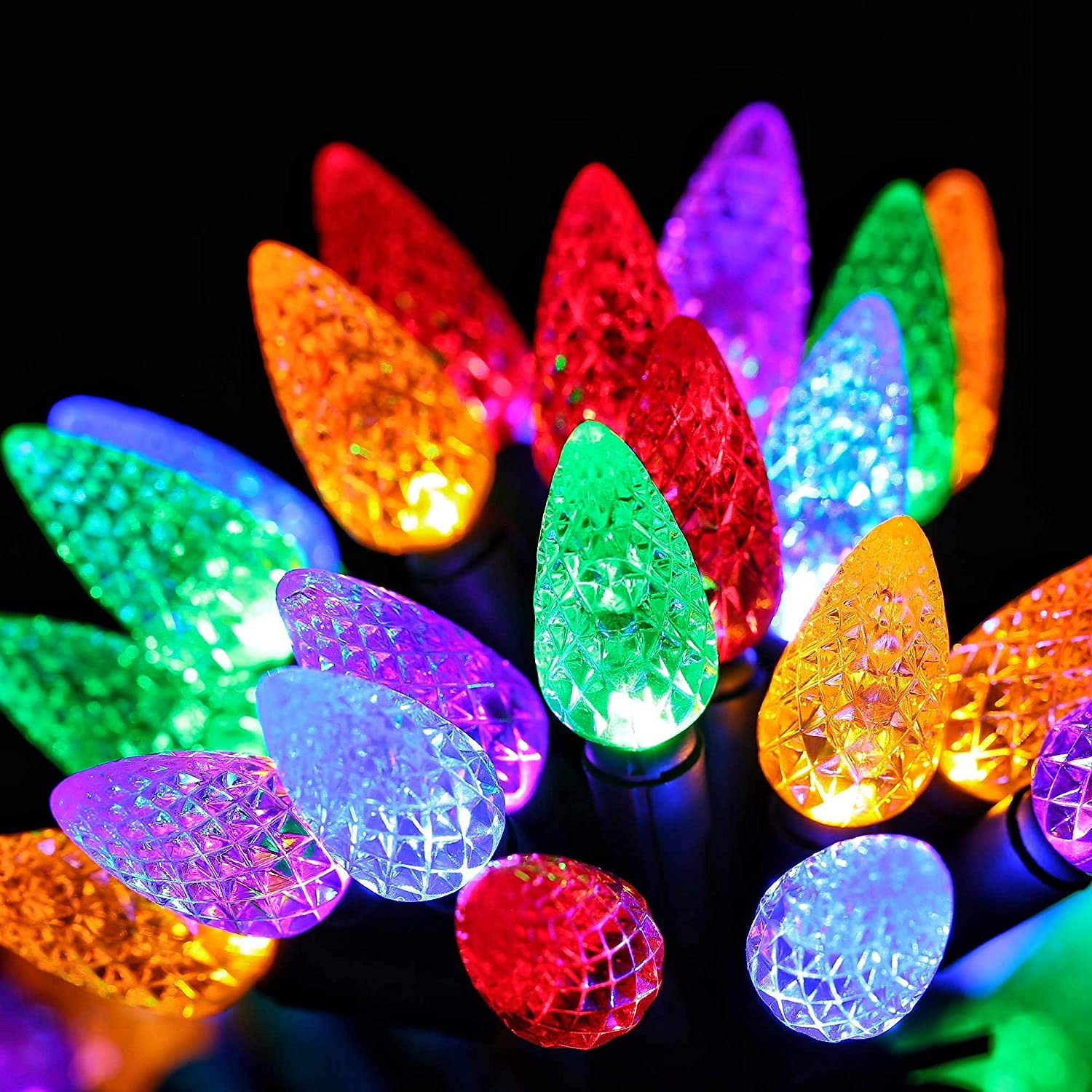 StillCool 16.4ft 50LED Battery Operated String Lights - Multicolored Strawberry Fairy Lights for Garden, Patio, Roof, Party, Christmas & Halloween Decorations - Perfect for Outdoor & Indoor Festive Lighting