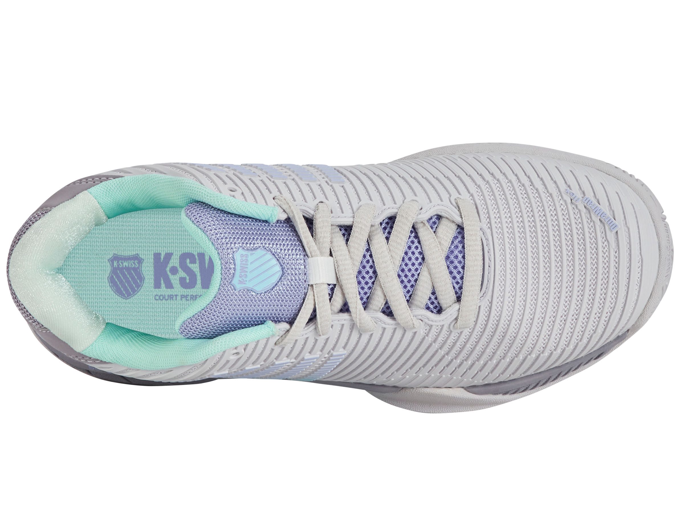 Hypercourt Express 2 Women's Running Shoes - Nimbus Cloud/Lilac Gray/Neon Purple | Lightweight Cushioned Sneakers for Gym, Workout & Daily Wear | Size 96613 020 M