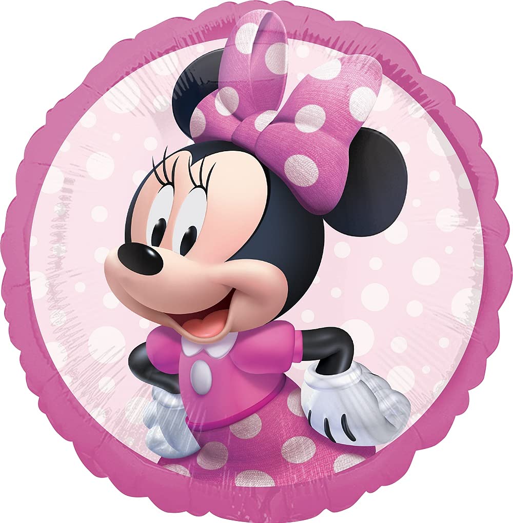 Minnie Mouse Pink Bow Balloon Bouquet - 3rd Birthday Party Decorations, Happy Helper Theme Balloons for Girls' Birthday Party Decor - Perfect for Baby Showers, Disney Themed Events & Room Decorations