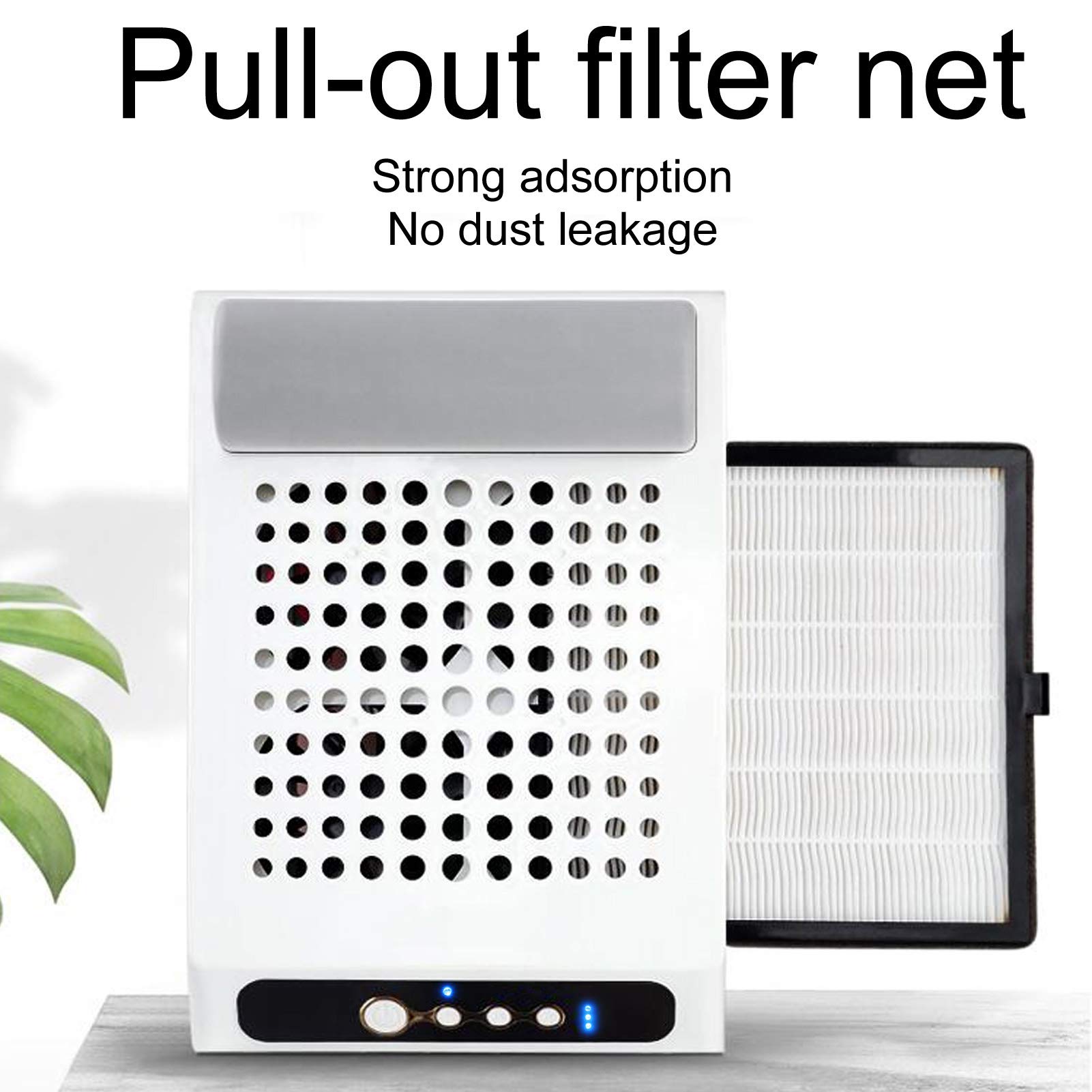 70W High-Power Nail Dust Collector Vacuum Cleaner - Strong Suction Manicure Dust Extractor for Nail Salon & Home Use | Portable Nail Drill Dust Collector for Gel Polish, Acrylic & Pedicure